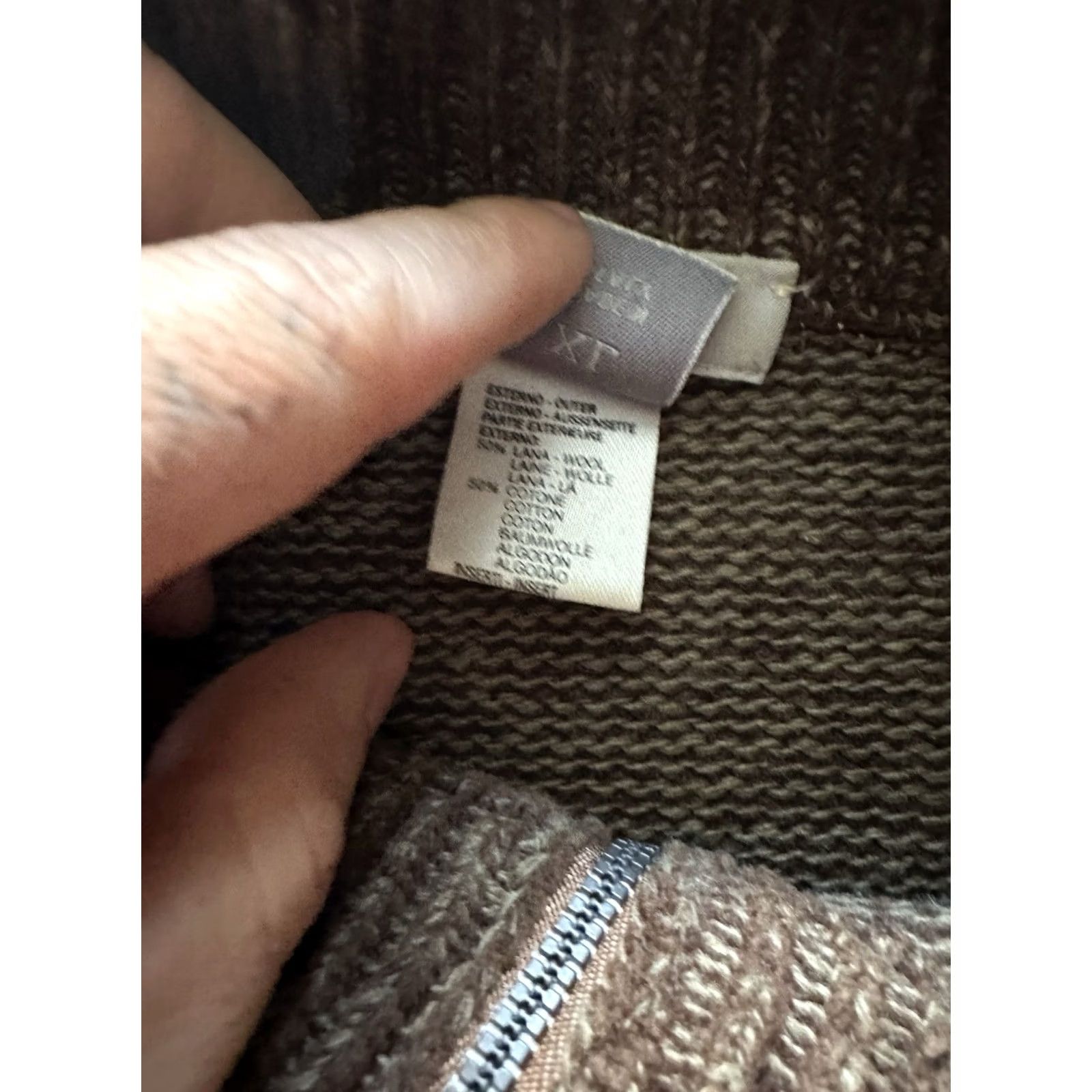 Ermenegildo Zegna VINTAGE Ermenegildo Zegna Sport Sweater XL Brown Wool Cotton 1/4 Zip Chunky Knit EARTH Men Size US XL / EU 56 / 4 - 5 Thumbnail