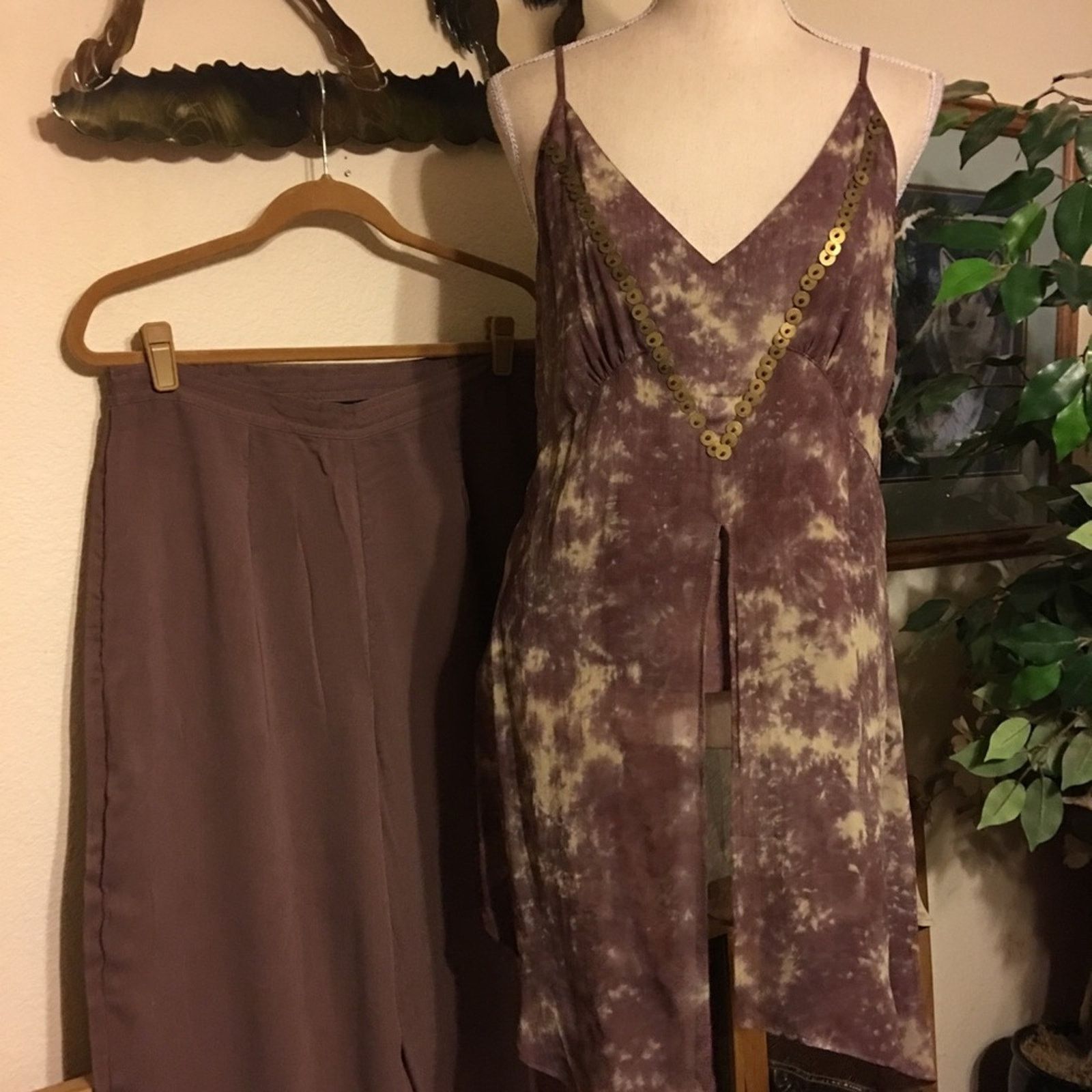 Other Metro Style light plum tunic top and pant set Size 34" / US 12 / IT 48 - 1 Thumbnail