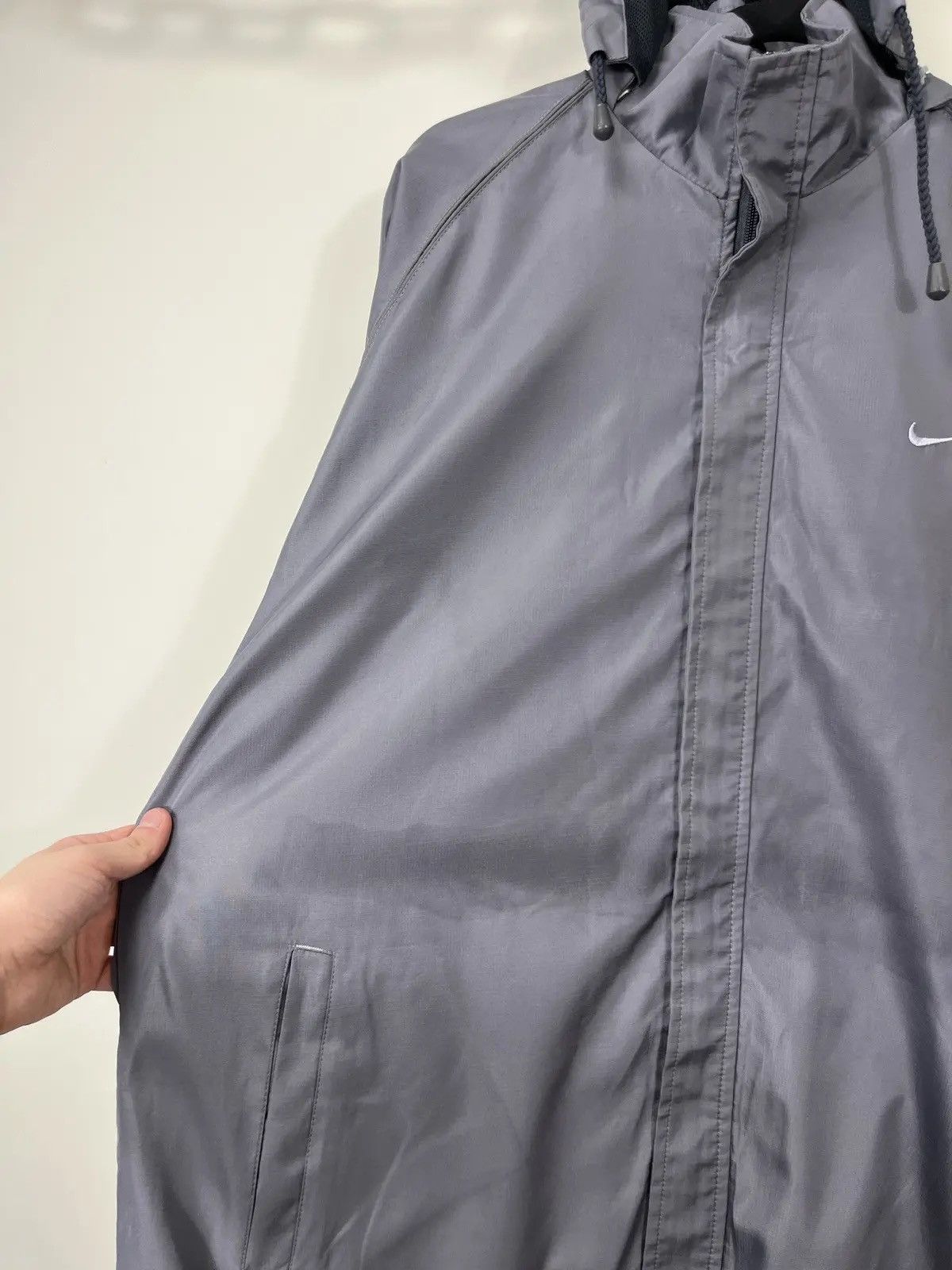 Nike × Vintage Vintage Nike Y2K Drill Retro Hype Hooded Windbreaker Jacket Size US XL / EU 56 / 4 - 4 Thumbnail