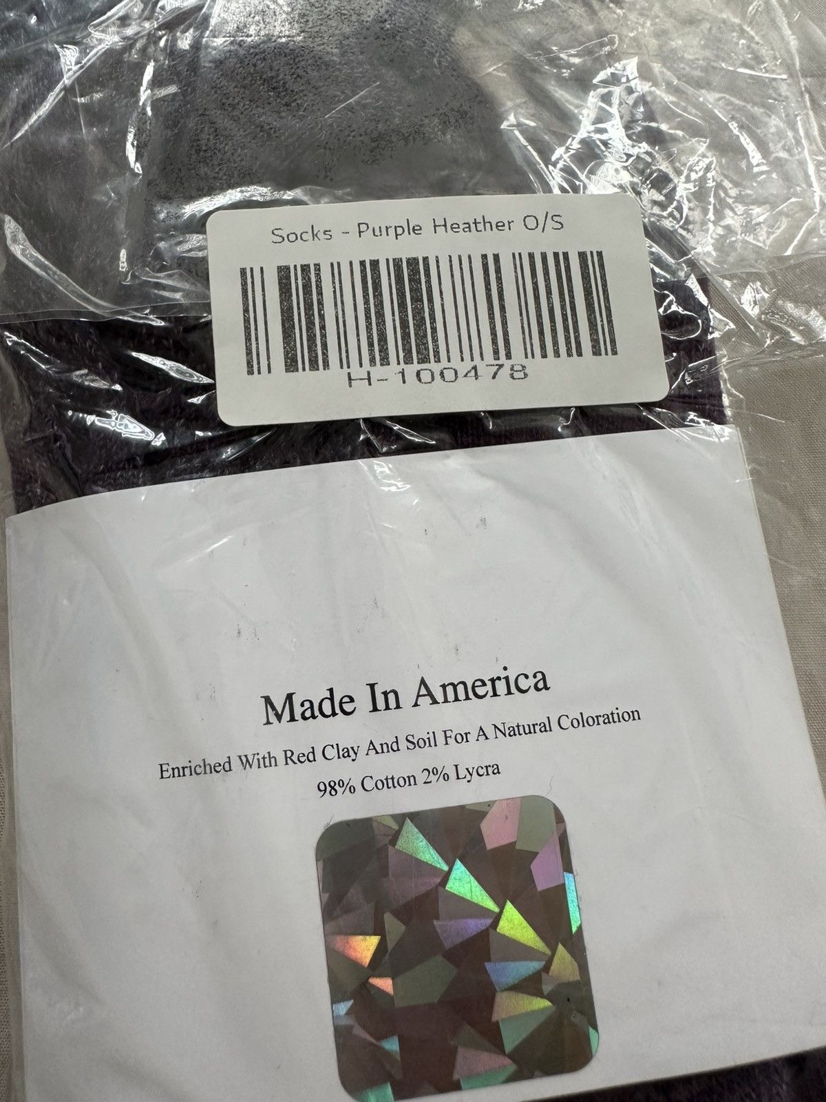 HIDDEN Purple Heather Socks Size ONE SIZE - 3 Thumbnail