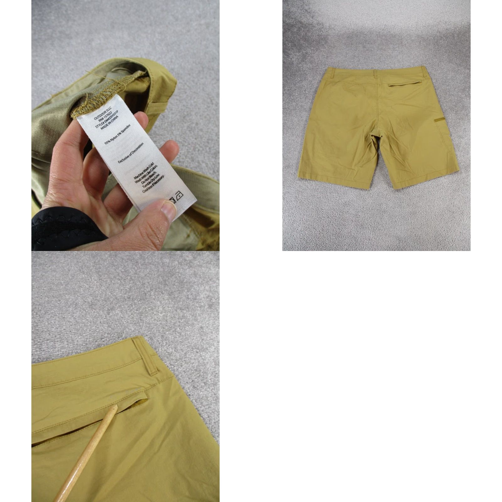 Eddie Bauer Eddie Bauer Mens Shorts 40 Cargo Pocket Lightweight Nylon Tan Brown Casual Travel Workwear Cargo Nylon Spandex Mens Size US 40 / EU 56 - 8 Thumbnail