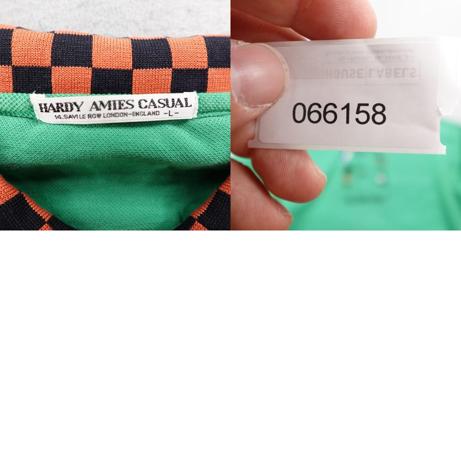 Hardy Amies VINTAGE Hardy Amies Polo Shirt Mens Large Green Embroidered Golf Contrast Collar Size US L / EU 52-54 / 3 - 8 Thumbnail