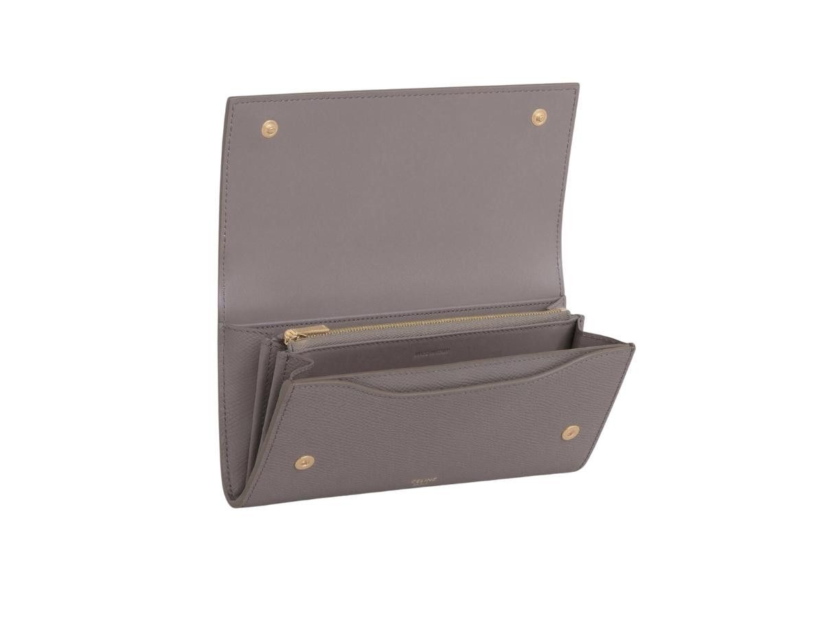 Celine o1bcso1str0725 10B563BEL Size: OS / Long Flap Wallet Pebble Size ONE SIZE - 3 Thumbnail