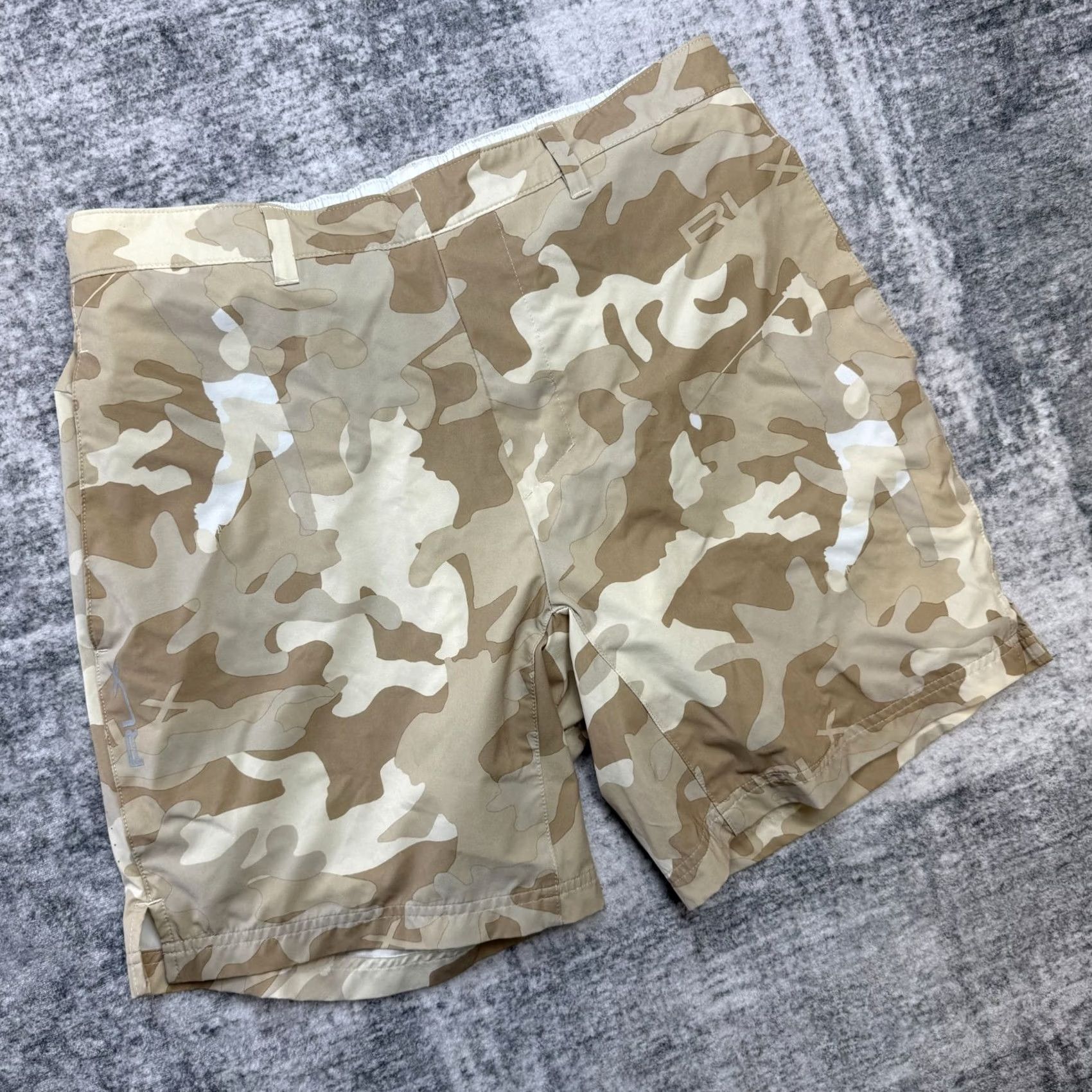 RLX Ralph Lauren RLX Ralph Lauren Short Mens Medium Beige Camo Golfer Athletic Golf Shorts Size US 31 - 2 Thumbnail