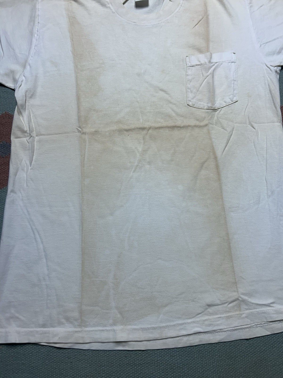 Vintage Vintage 80s pocket t shirt blank white towncraft cotton M Size US M / EU 48-50 / 2 - 2 Thumbnail
