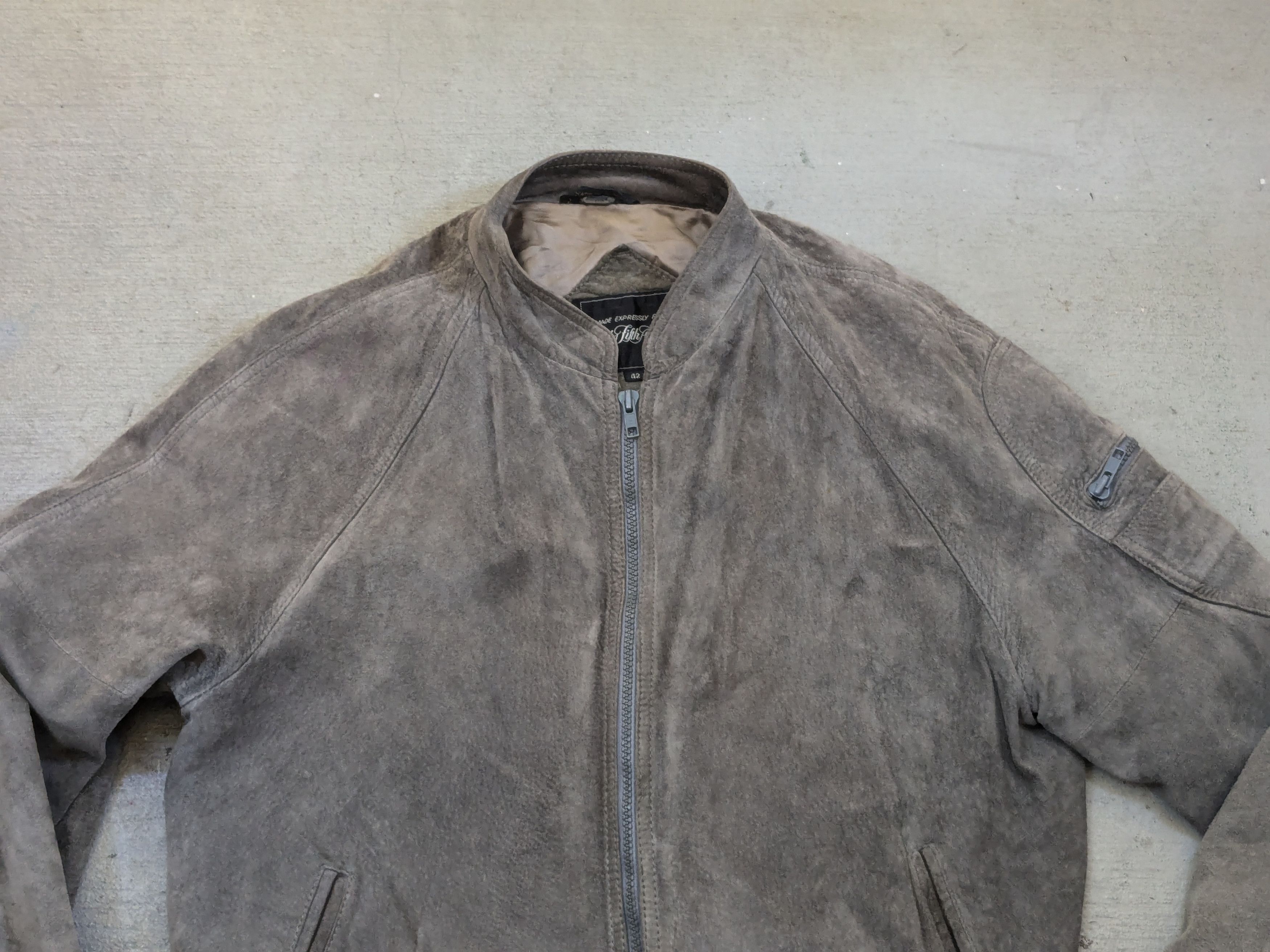 Saks Fifth Avenue Vintage Sak's Fifth Avenue Suede Jacket Gray 42 Large Bomber Size US L / EU 52-54 / 3 - 2 Thumbnail