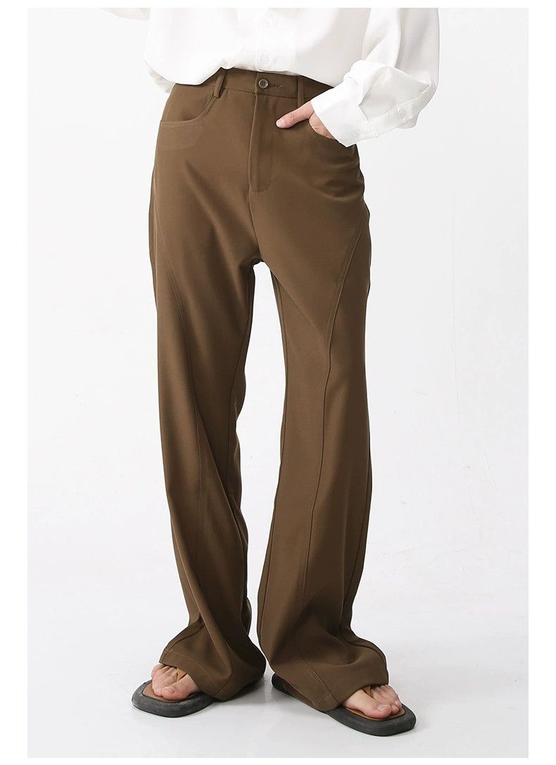 yuppie loose patchwork flared pants
