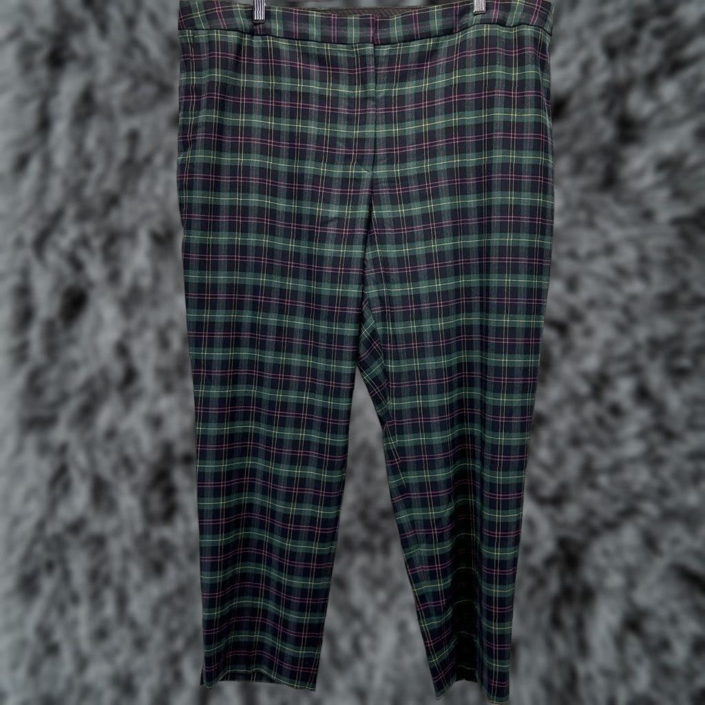 Talbots VINTAGE? No. Talbots Hampshire Ankle Wool Blend Pants Plaid Tartan Plus 22W Women Size 40" / US 18 - 1 Thumbnail