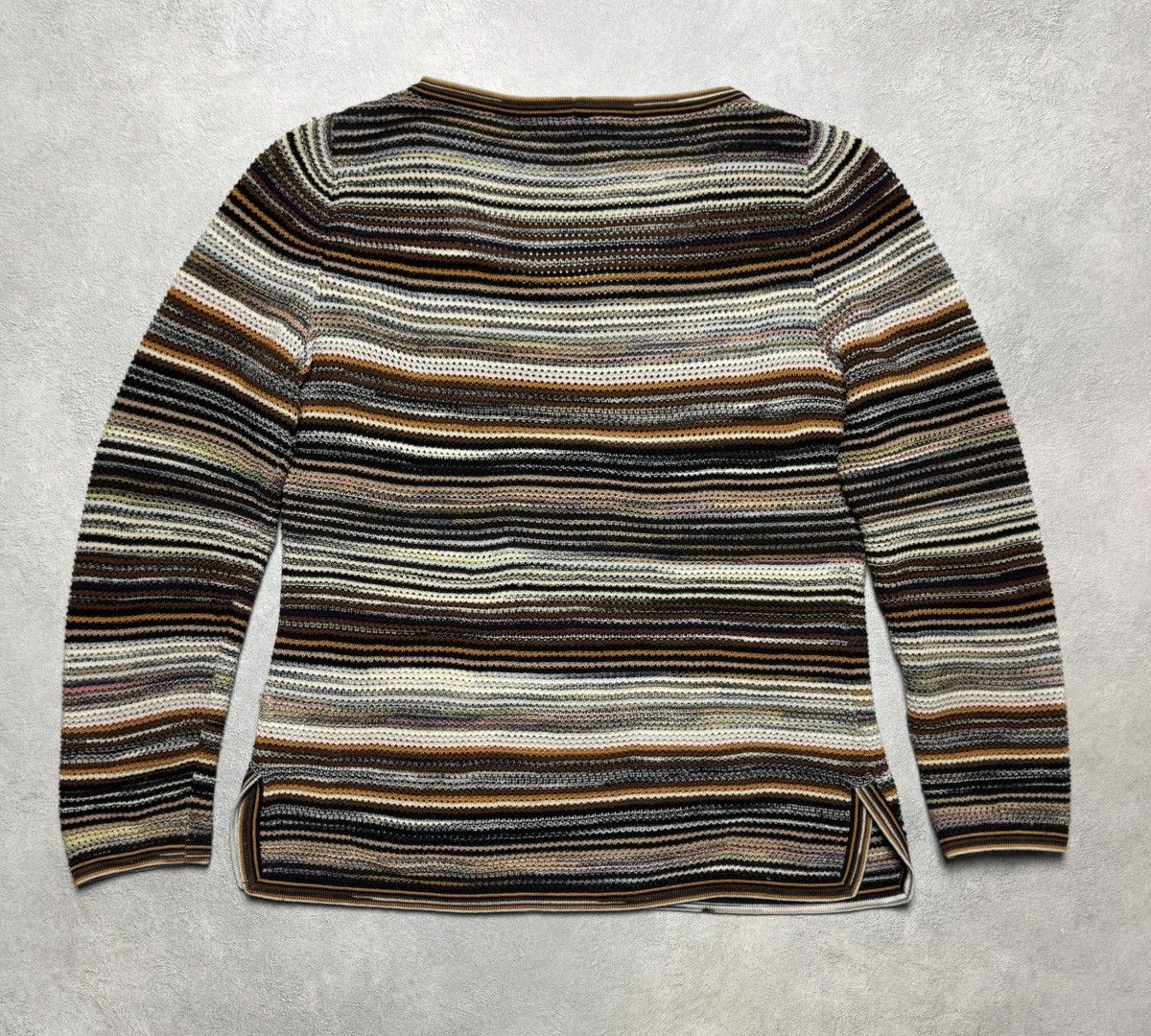 Missoni Missoni Multicolor Striped Wool Knit Sweater Size L / US 10 / IT 46 - 2 Thumbnail