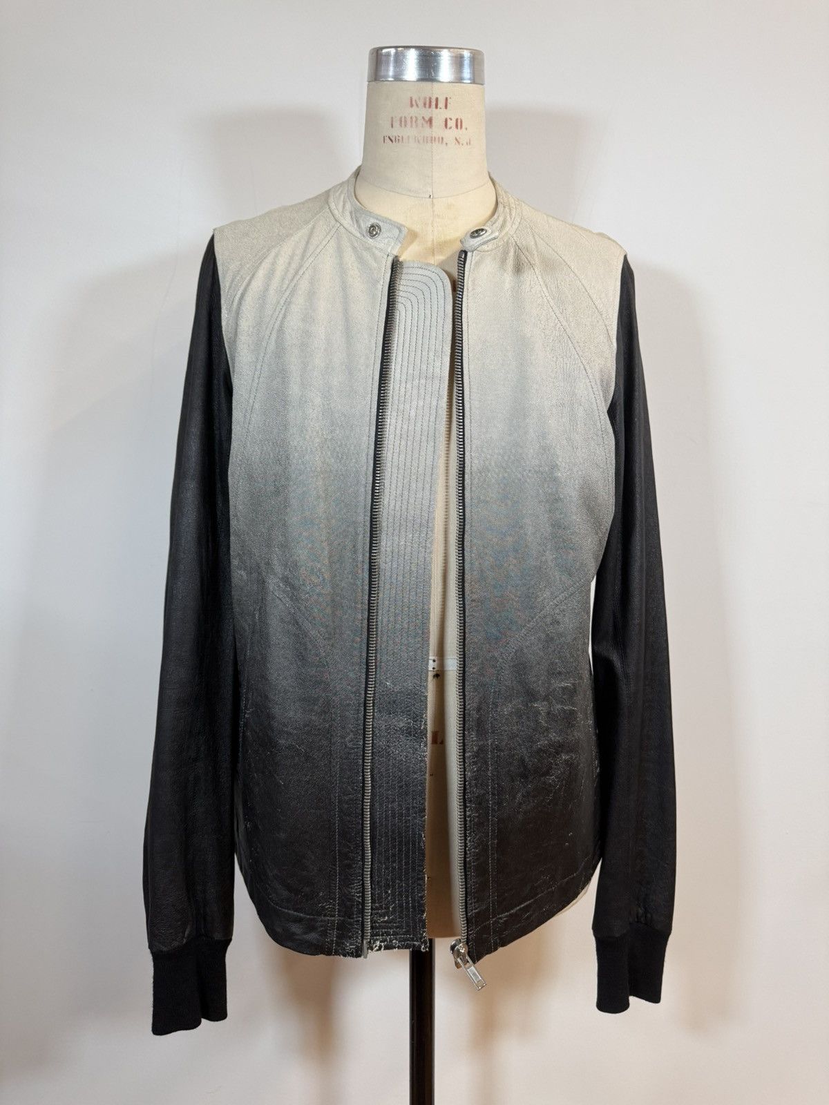 Rick Owens RICK OWENS Ombre Leather Bomber Jacket Size US XL / EU 56 / 4 - 8 Thumbnail