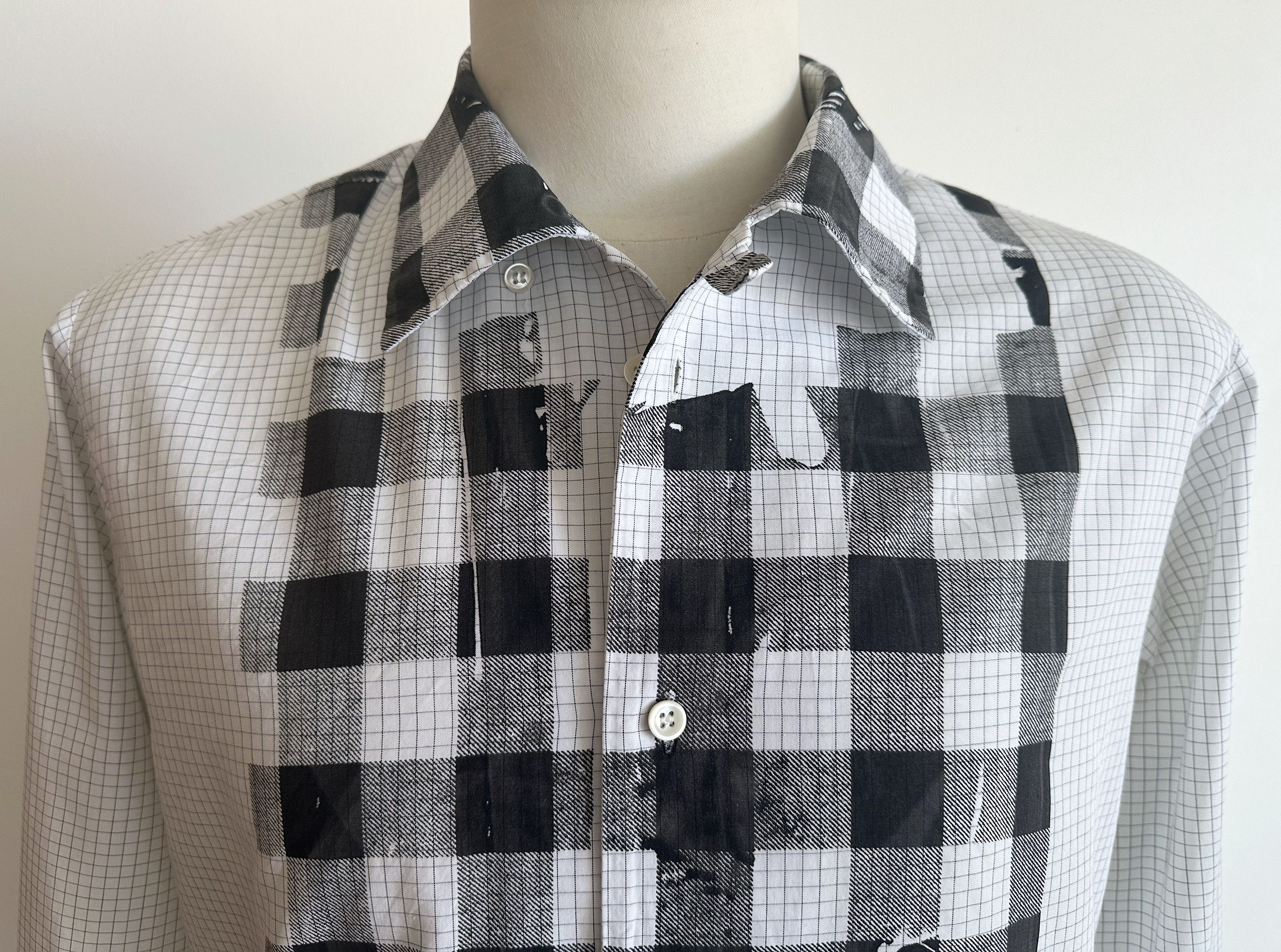 Maison Margiela Margiela Checkered Shirt with Black Checkered Print L 2004 Size US L / EU 52-54 / 3 - 5 Thumbnail