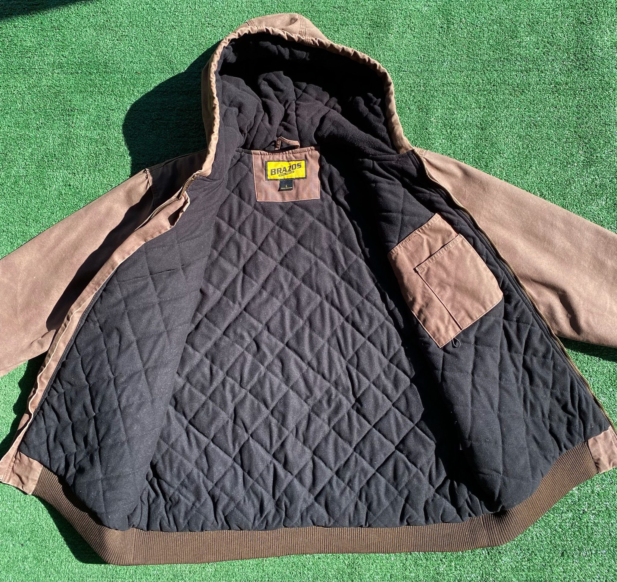 Other Brazos Quilted Lined Chore Distressed Jacket Brown XL Size US XL / EU 56 / 4 - 5 Thumbnail