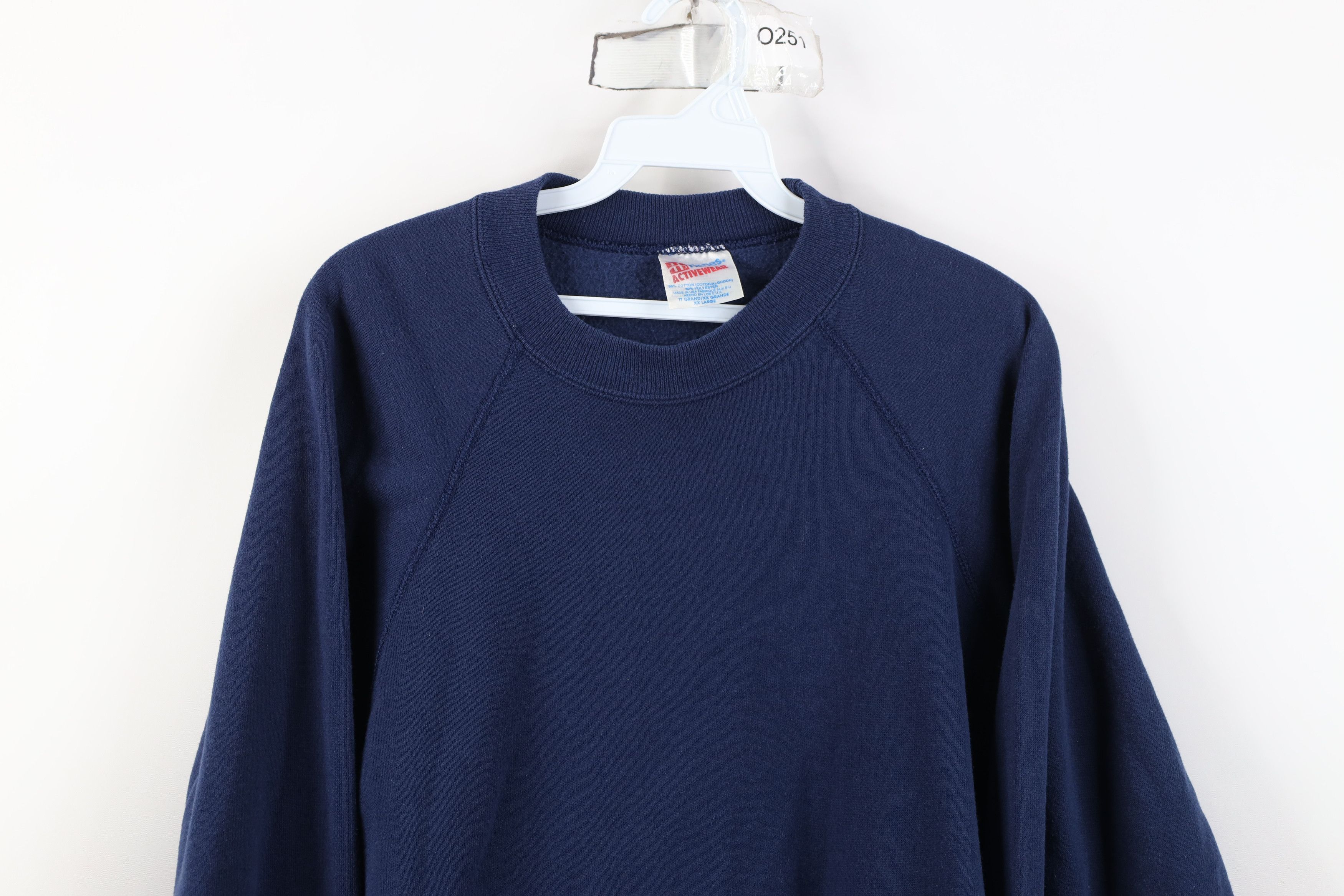 Vintage Vintage 80s 90s Streetwear Raglan Crewneck Sweatshirt USA Size US XXL / EU 58 / 5 - 2 Thumbnail