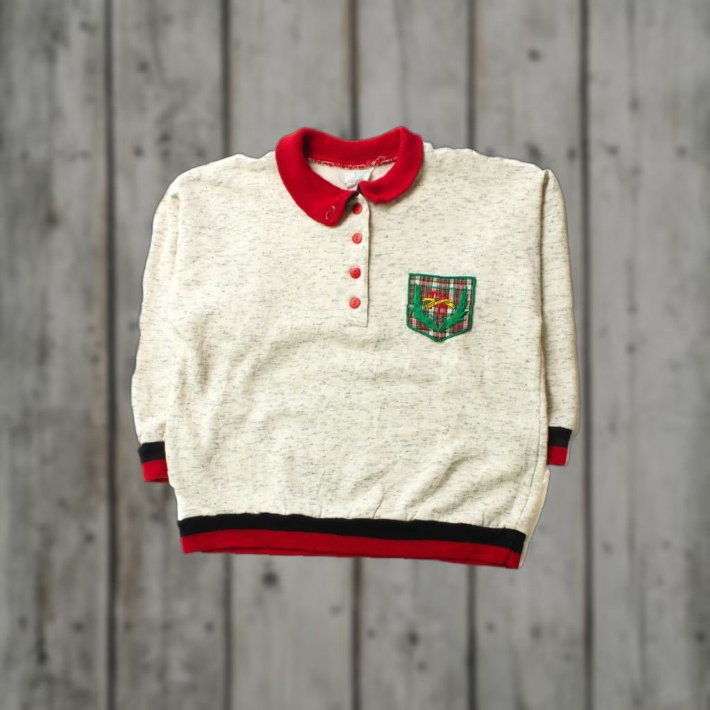 Noah VINTAGE Mister Noah Sporting Club Sweatshirt Medium Gray Red Collar Unisex Adults Sweatshirt 1980s Mens Womens Boys Girls Size US M / EU 48-50 / 2 - 1 Thumbnail