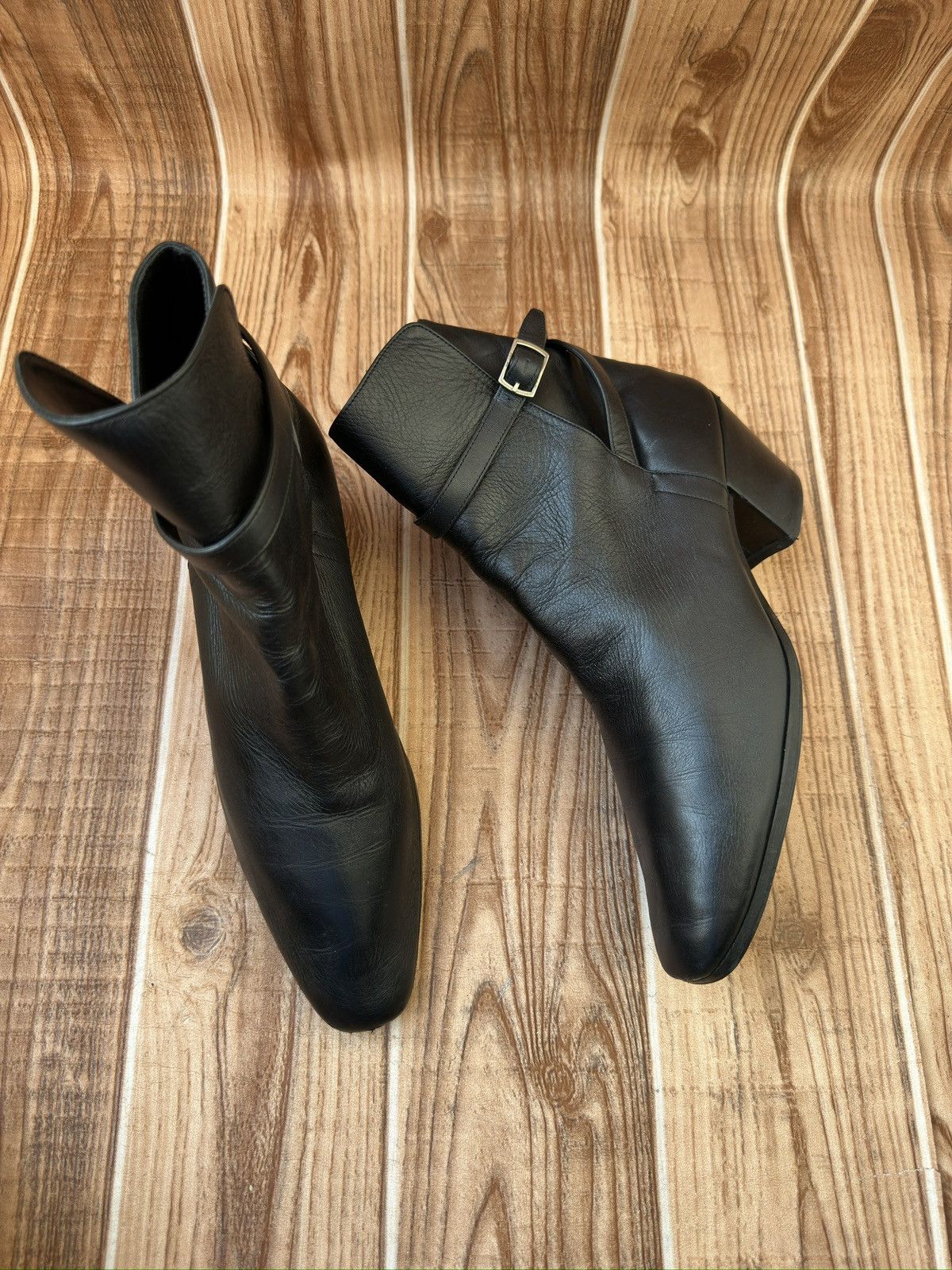 Saint Laurent Paris × Yves Saint Laurent Saint Laurent Leather Cowboy Boots Size US 7.5 / IT 37.5 - 9 Thumbnail