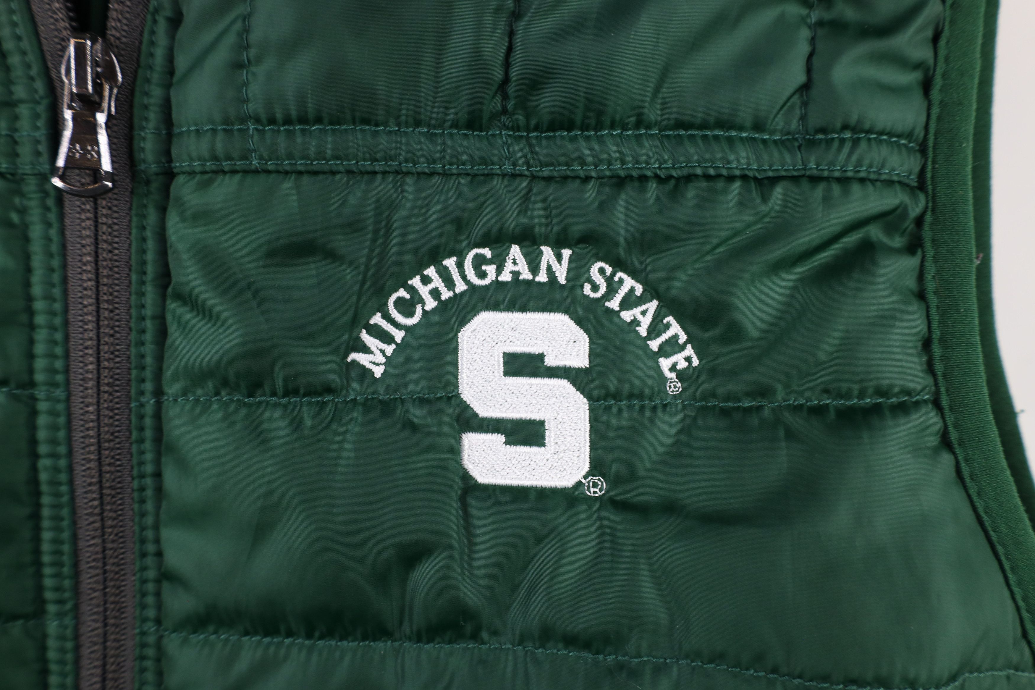 Under Armour × Vintage Under Armour Michigan State University Puffer Vest Jacket Size L / US 10 / IT 46 - 4 Thumbnail
