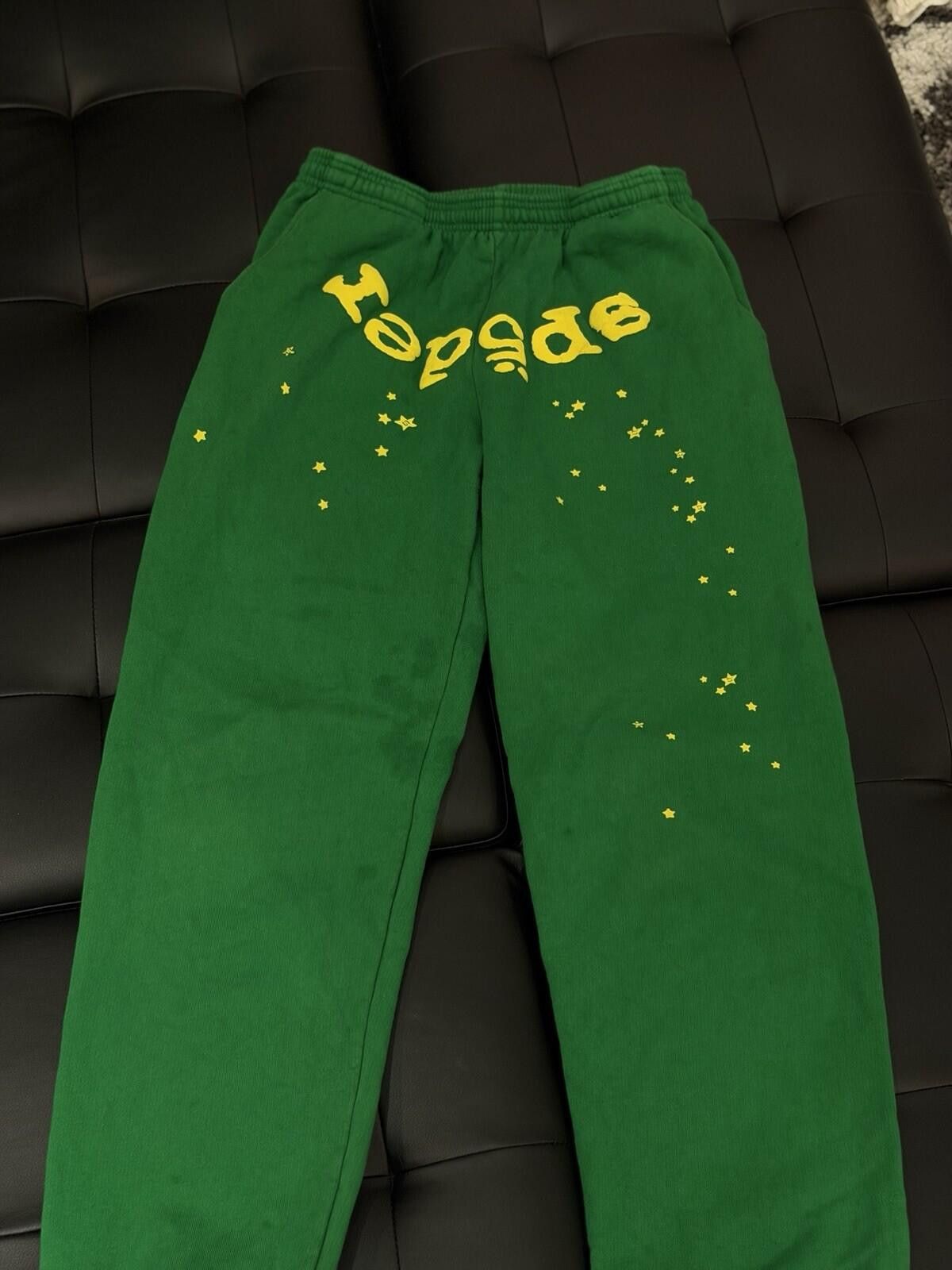 Sp5der Size S - Sp5der Green Sweatpants Spider Authentic (STAINS) Size US 30 / EU 46 - 4 Thumbnail