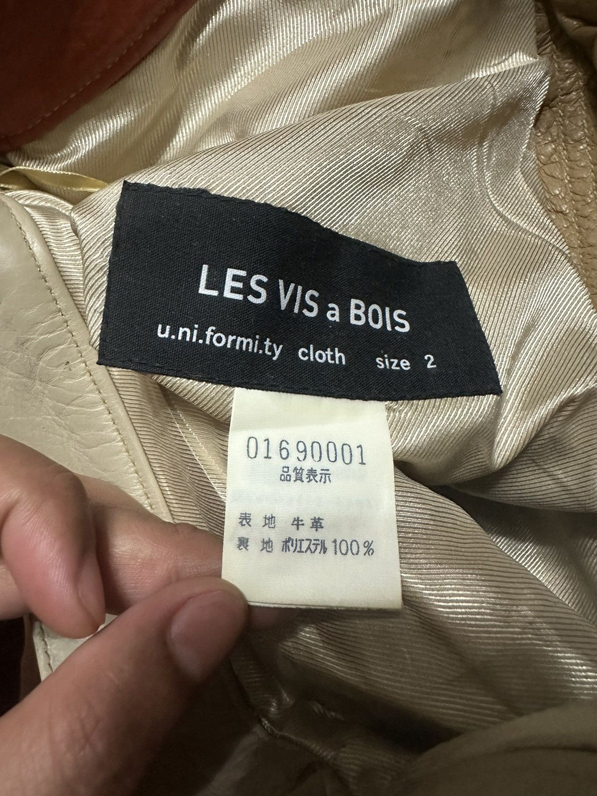 Genuine Leather × Issey Miyake × Japanese Brand INSANE🔥 LES VIS a BOIS LEATHER PATCHWORK Pants Size US 28 / EU 44 - 5 Thumbnail