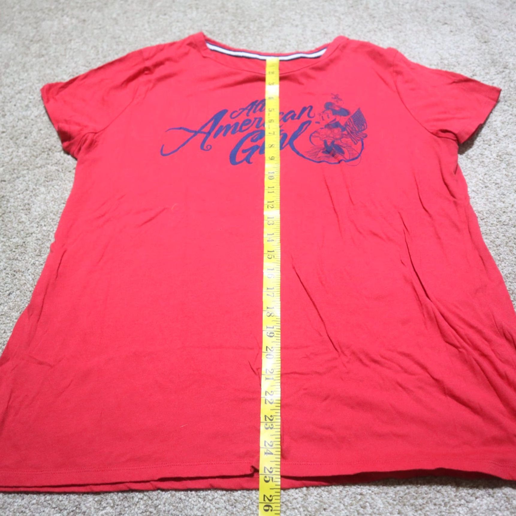 Disney Disney Parks T-Shirt Minnie Red All American Girl Short Sleeve Women's 2XL XXL Shirt Size XXL / US 16-18 / IT 52-54 - 6 Thumbnail