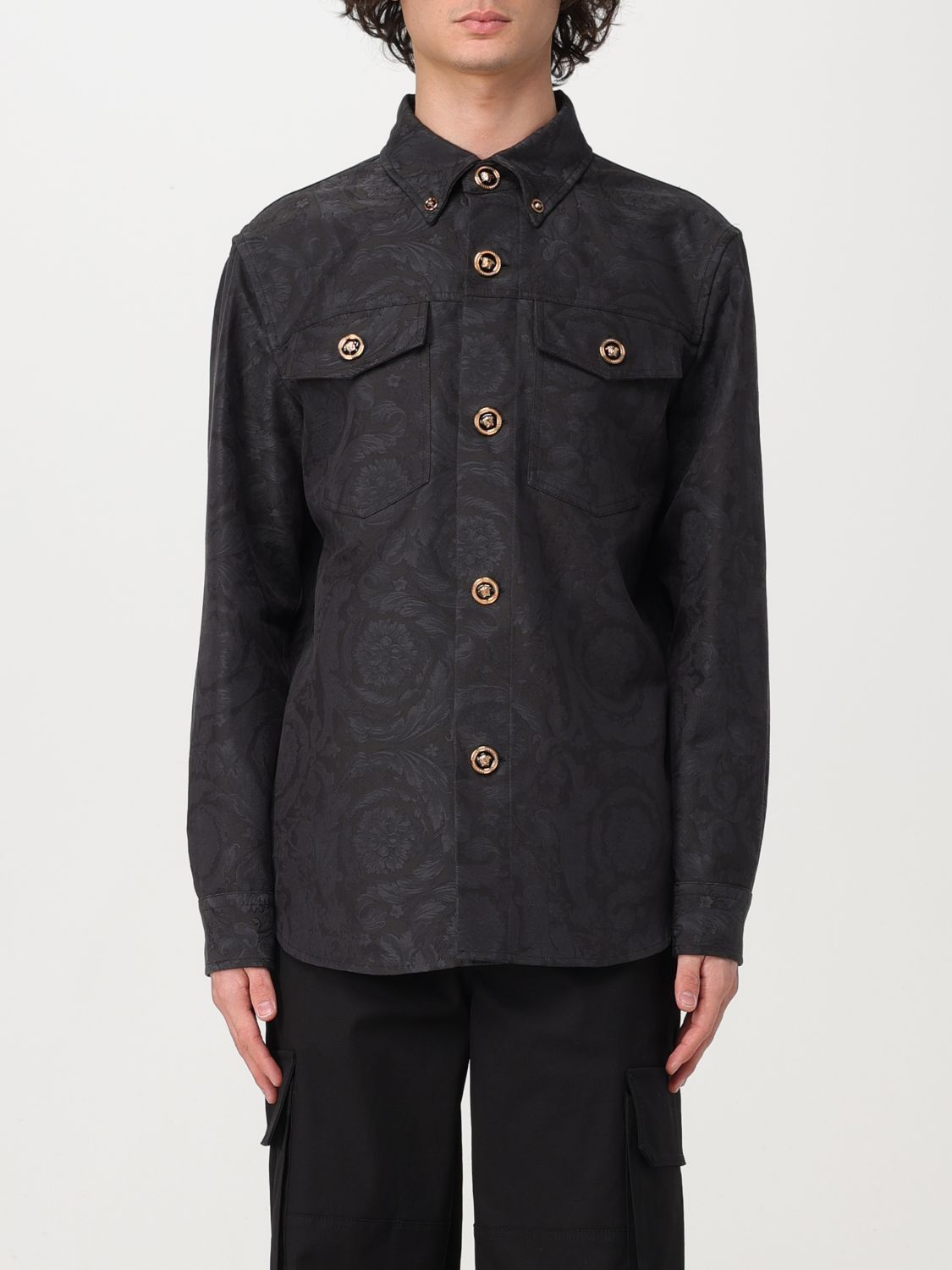 image of Versace Jacket Men Charcoal (Size Large)