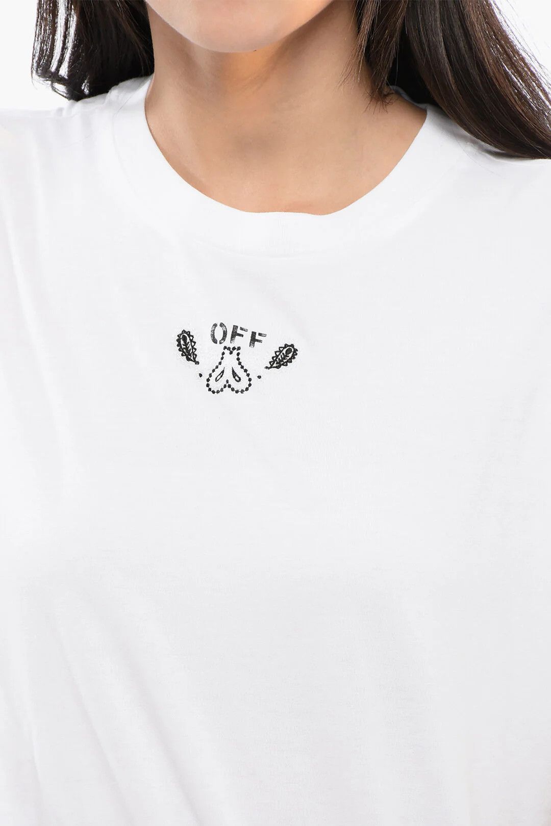 Off-White og1mm0426 Crewneck T-Shirt in White Size XS / US 0-2 / IT 36-38 - 3 Thumbnail