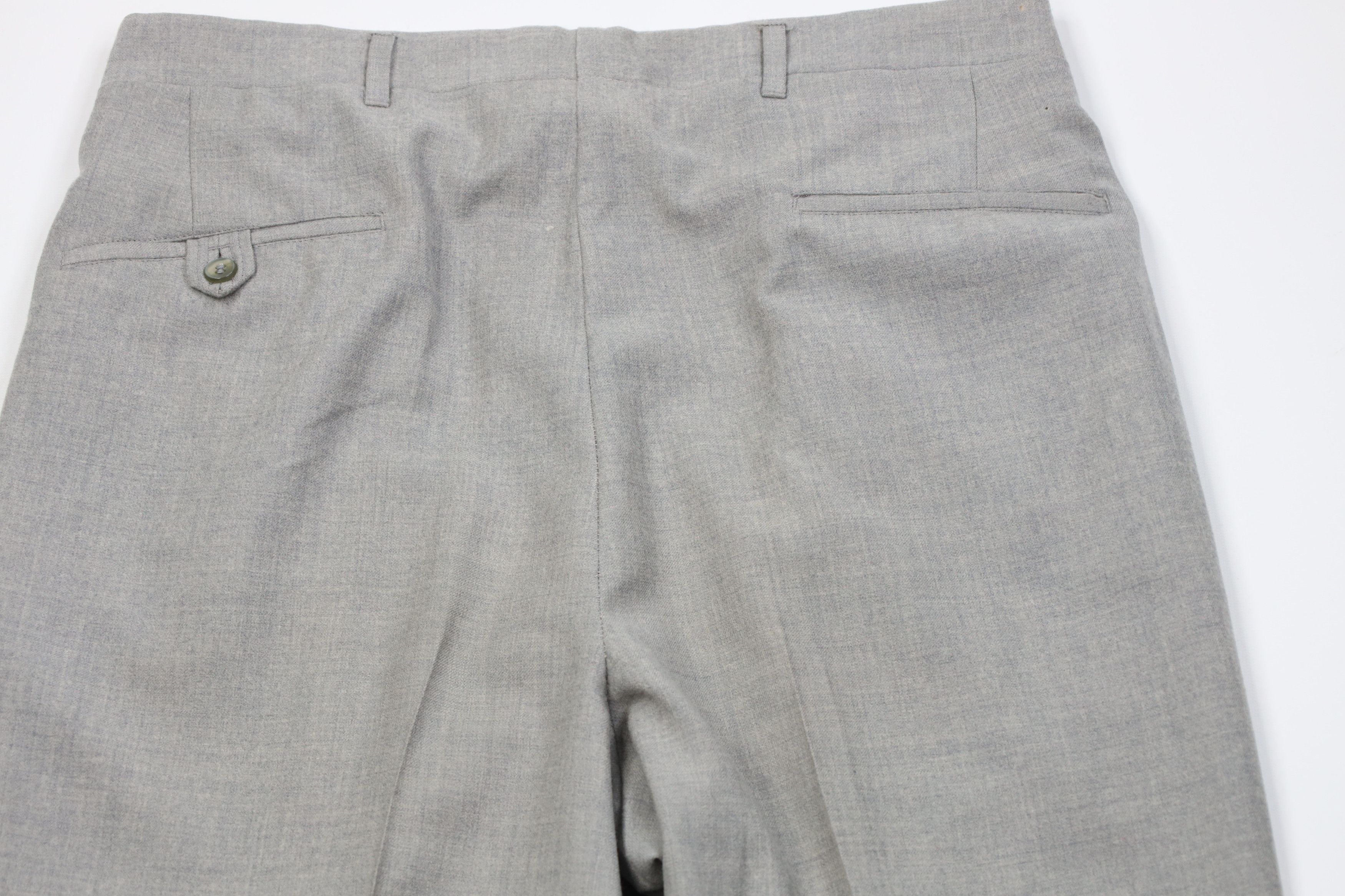 Vintage Vintage 50s Hollywood Regency Wool Chino Pants Gray USA Size US 34 / EU 50 - 11 Thumbnail
