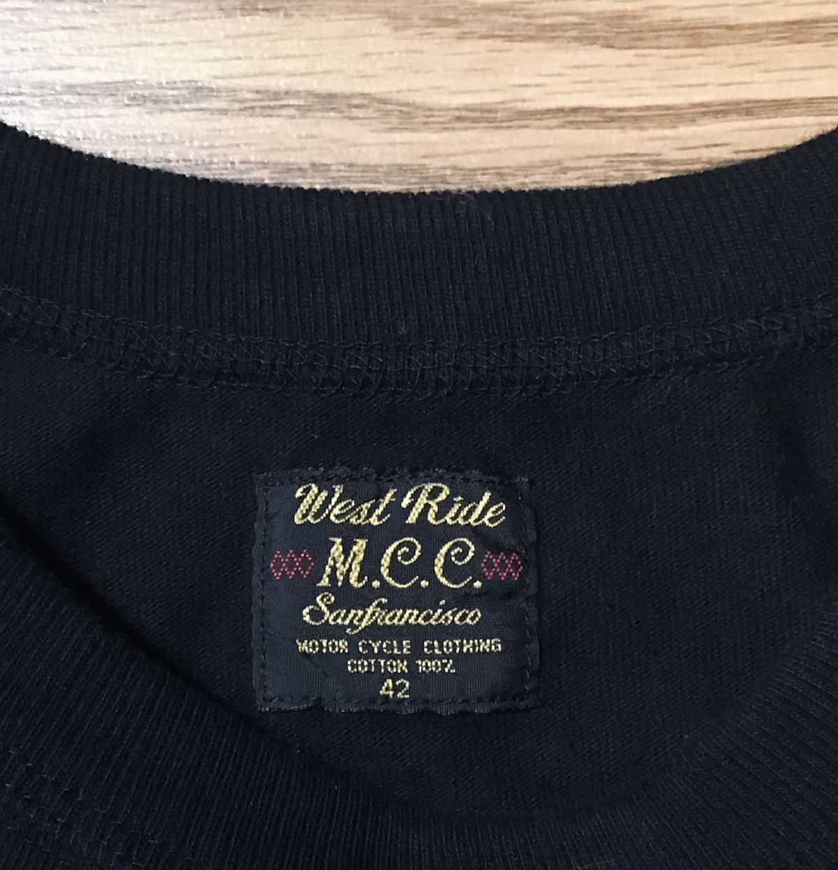 WEST RIDE West Ride MCC Black Heavy Loopwheel Cotton T-shirt L/XL 42 Size US L / EU 52-54 / 3 - 4 Thumbnail