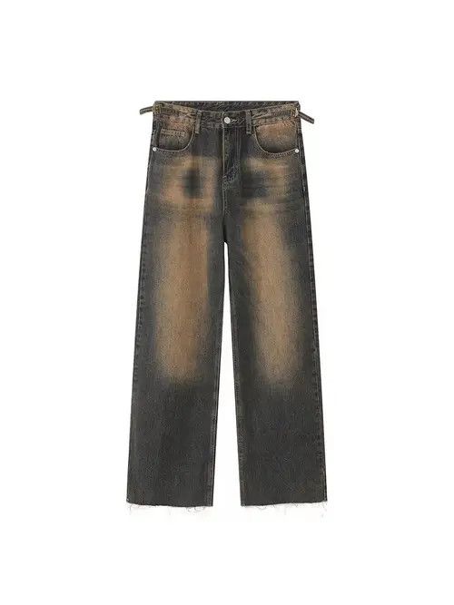 Japanese Brand Vintage Distressed Straight High Street Wide-Leg Jeans Size US 33 - 4 Thumbnail