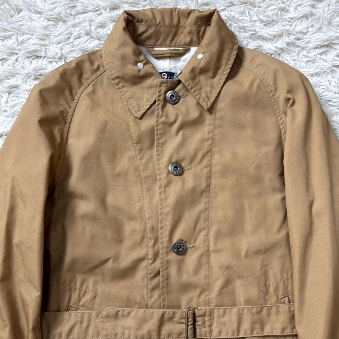 Engineered Garments Engineered Garments Trench Coat Belted Beige Cotton Raglan Sleeve Size S Mens Size US S / EU 44-46 / 1 - 2 Thumbnail