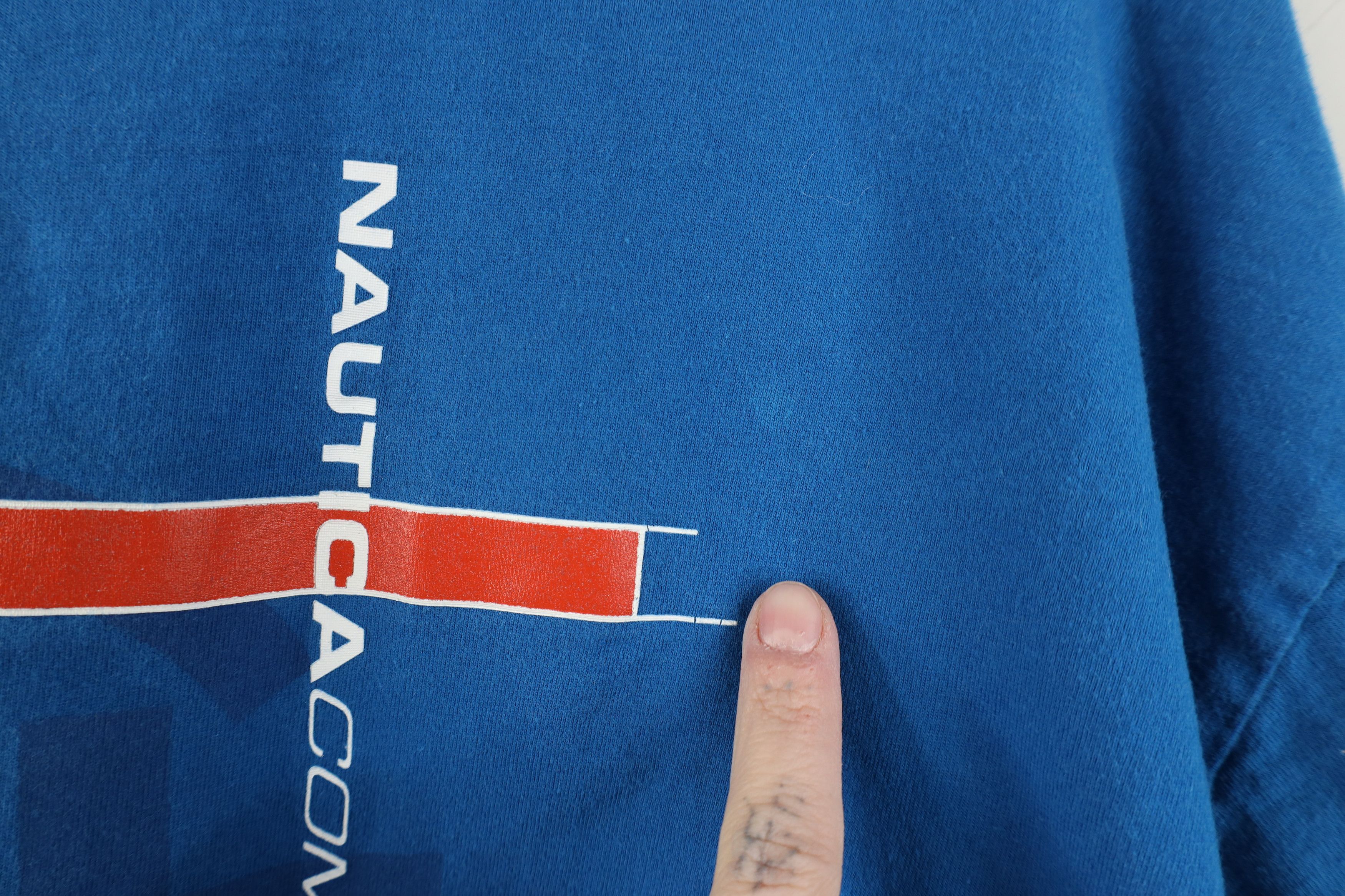 Nautica Vintage 90s Nautica Competition Spell Long Sleeve T-Shirt Size US XL / EU 56 / 4 - 10 Thumbnail