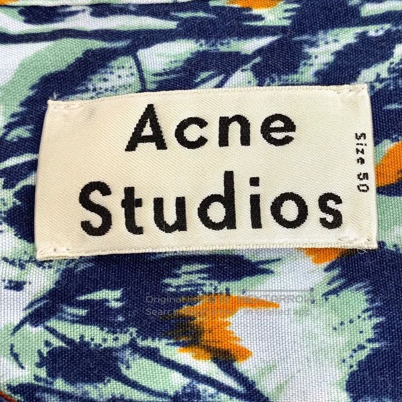 Acne Studios Acne Studios Light Blue Floral Print All-Over Printed Coll Size US M / EU 48-50 / 2 - 5 Thumbnail