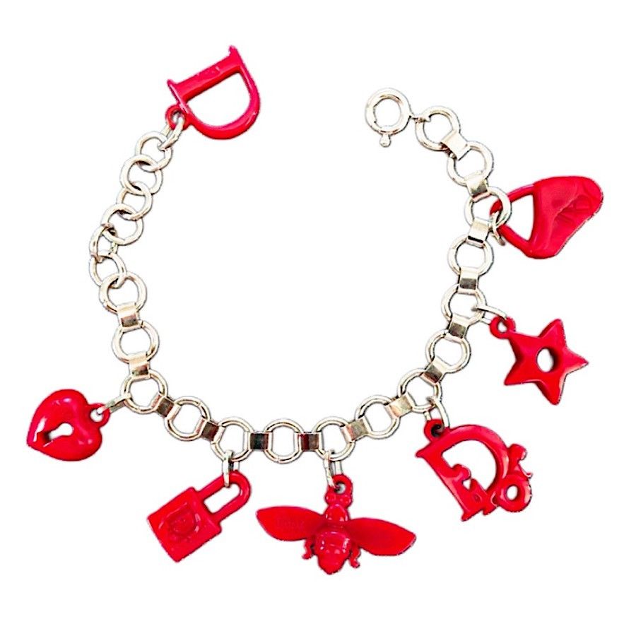 Dior Authentic Christian Dior Galliano Multi Charm Chain Bracelet Size ONE SIZE - 2 Thumbnail