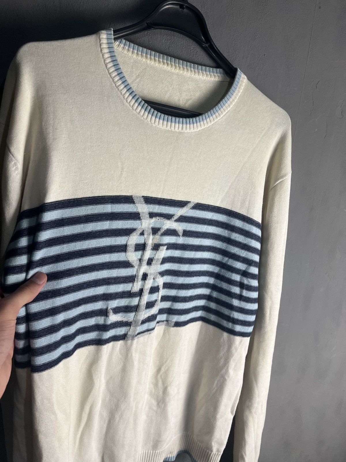 Yves Saint Laurent YSL striped sweater Size US L / EU 52-54 / 3 - 3 Thumbnail