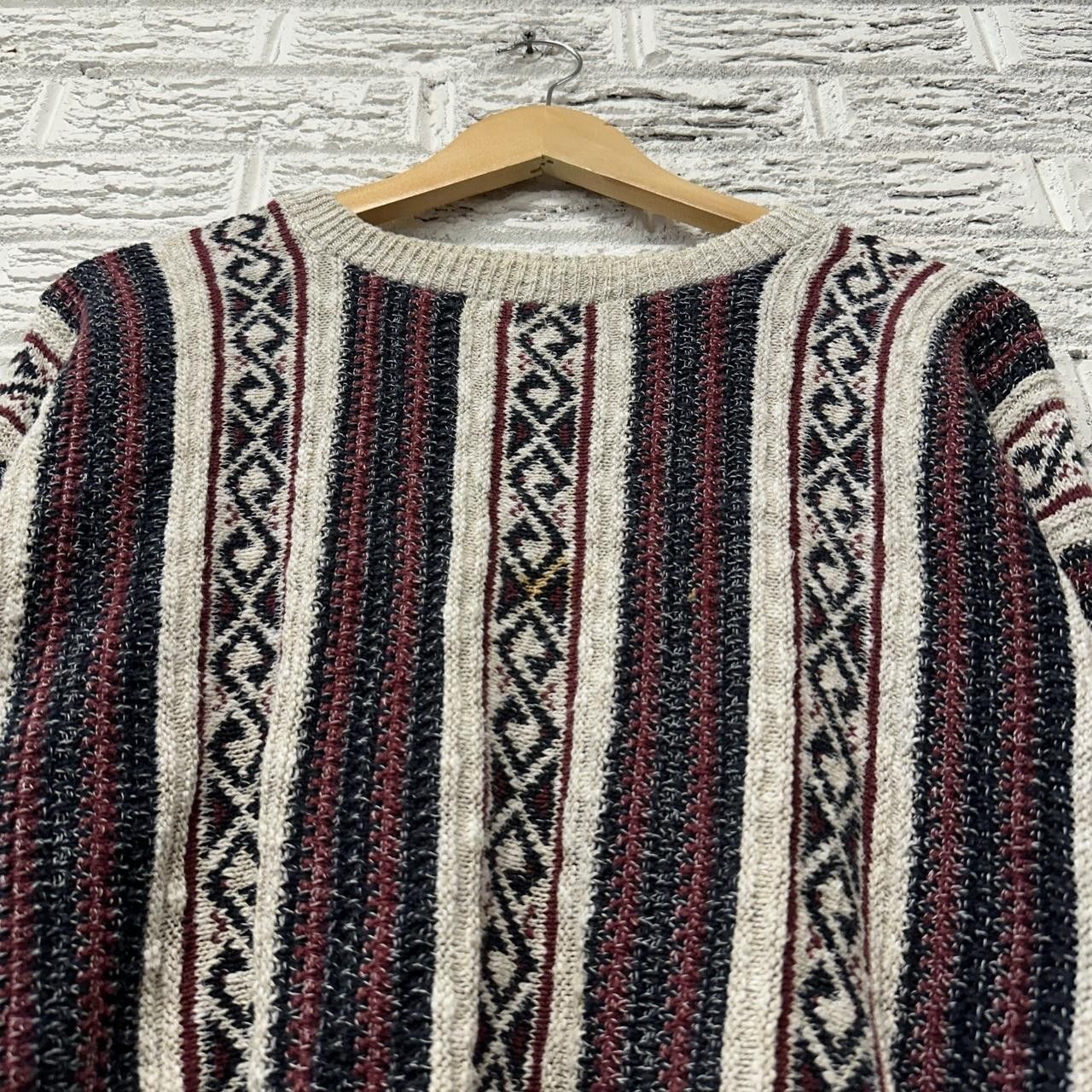Saddlebred Vintage Saddlebred Aztec Cable Knit Sweater Size Large Size US XL / EU 56 / 4 - 1 Thumbnail
