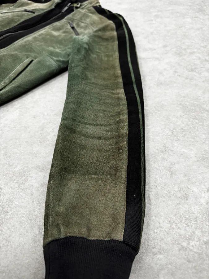 Emporio Armani SS2007 Emporio Armani Green & Black Suede Leather Biker Jacket Size US S / EU 44-46 / 1 - 9 Thumbnail