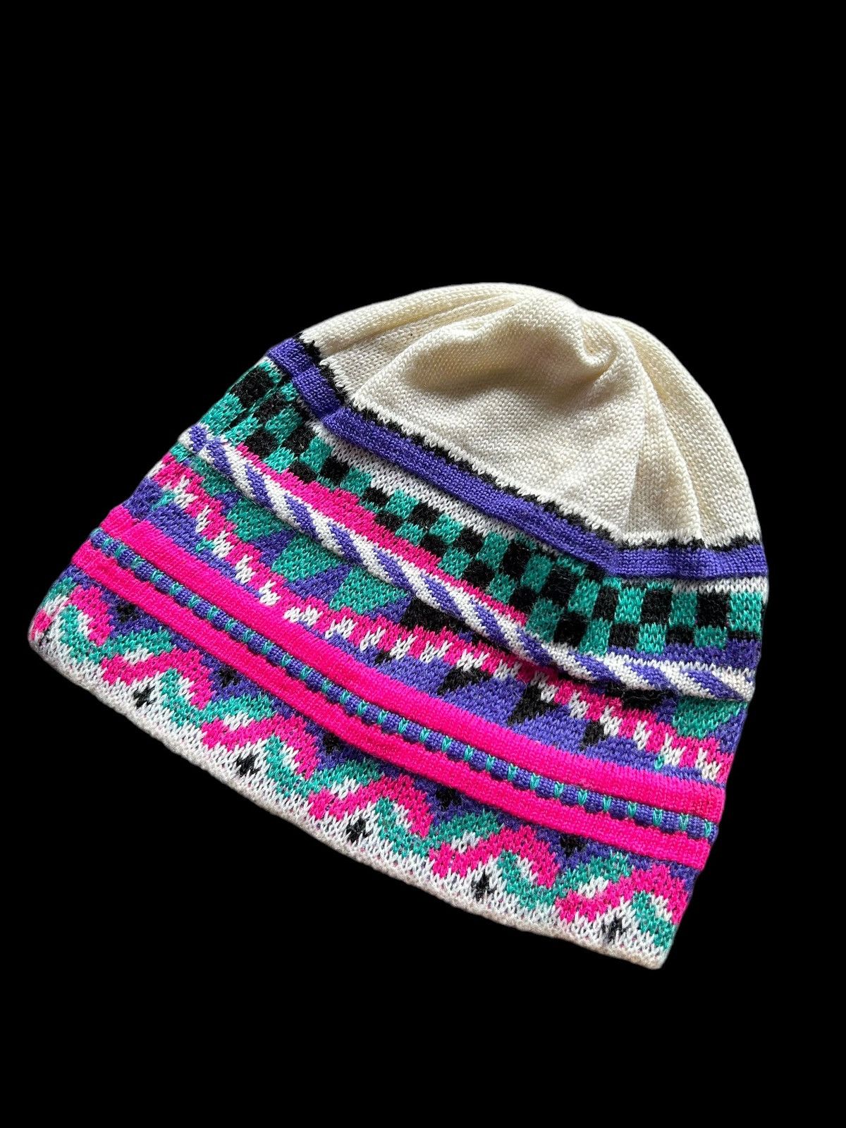 Japanese Brand × Kapital × Vintage Vintage Japanese Brand Descente Knitt Beanie Hats🎌☠️☠️🎌🎌 Size ONE SIZE - 2 Thumbnail