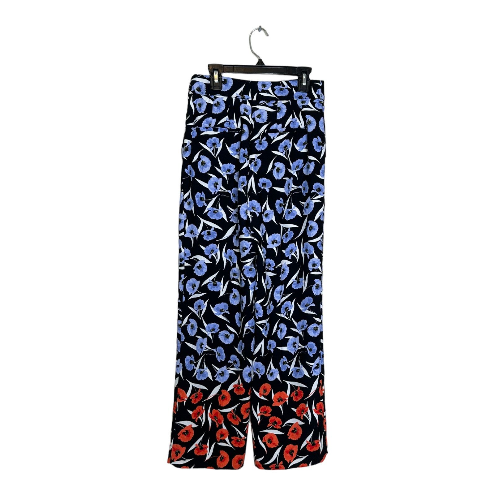 Ann Taylor Ann Taylor black blue red floral side zipper pants size 00P Size 24" / US 00 / IT 34 - 6 Thumbnail