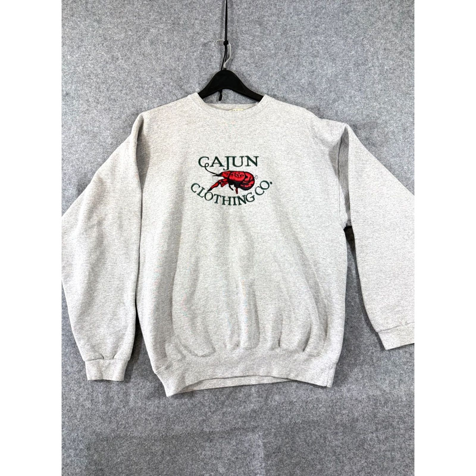 Vintage VINTAGE Cajun Clothing Co. Sweatshirt Mens XL Gray Embroidered Crew Neck USA 90s Vintage Mens Sweatshirt Size US XL / EU 56 / 4 - 3 Thumbnail