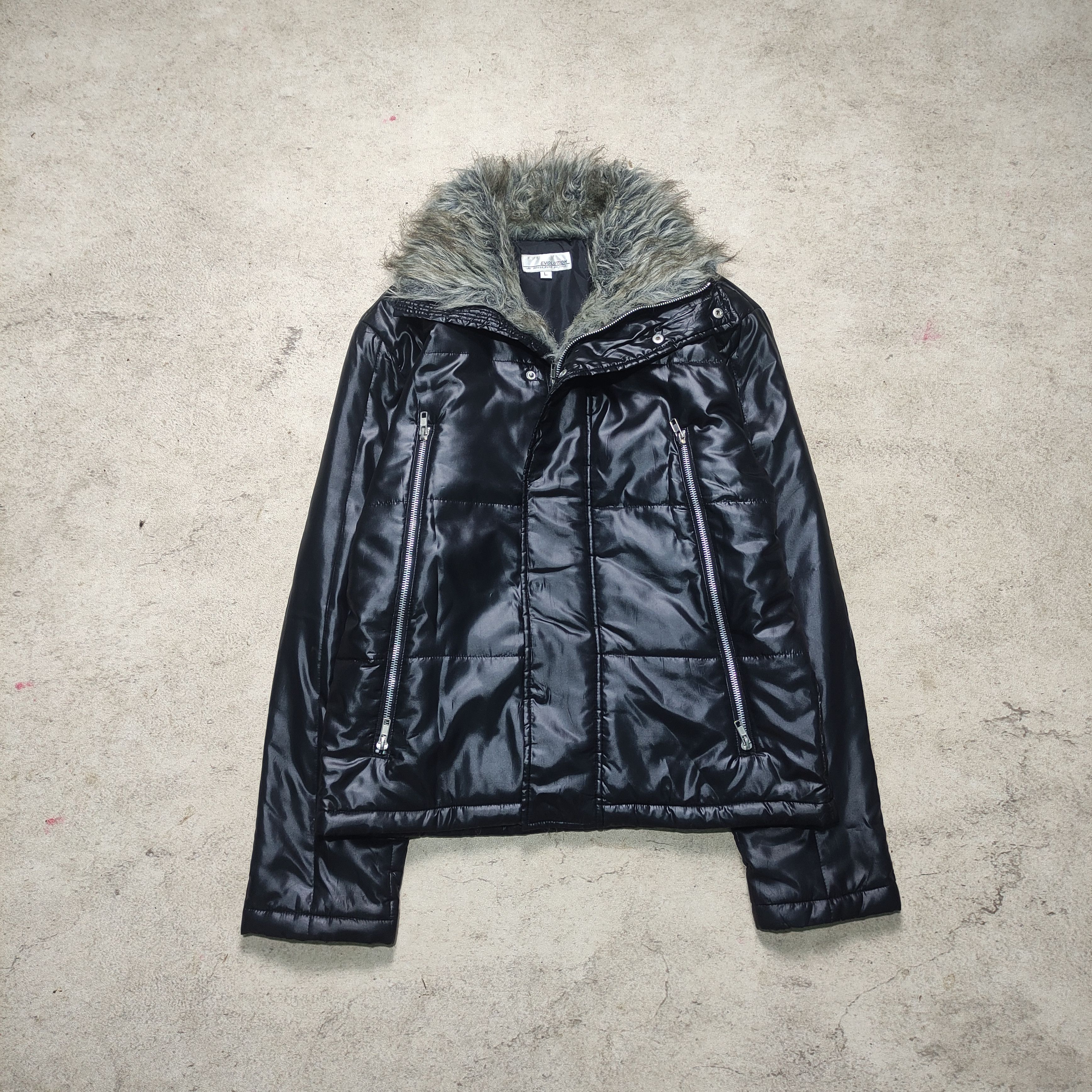 Tornado Mart Evolution Bikers Fur Jacket Vkei Style 2000s Size US L / EU 52-54 / 3 - 2 Thumbnail