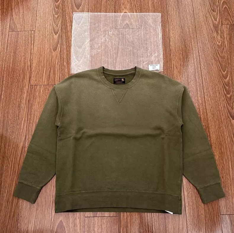 Visvim Visvim VISVIM Jumbo Long Sleeve Sweatshirt Olive-2506 Size US L / EU 52-54 / 3 - 1 Thumbnail