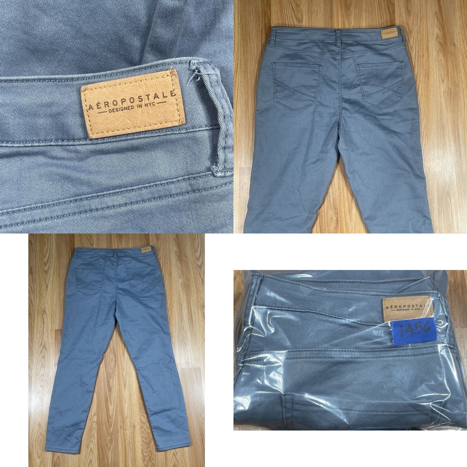 Vintage Aéropostale Pants Womens 12 Reg High Waisted Ankle Jegging Stretch Skinny Gray Jeans Size 24" / US 00 / IT 34 - 9 Thumbnail