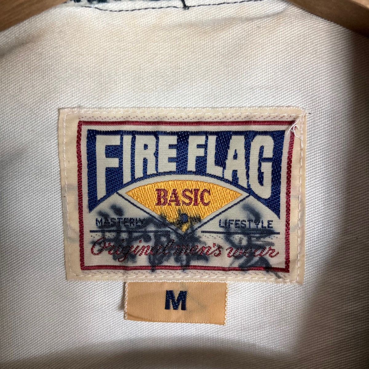 Vintage Vintage Fire Flag Basic Flat Button Up Shirt Size US M / EU 48-50 / 2 - 5 Thumbnail