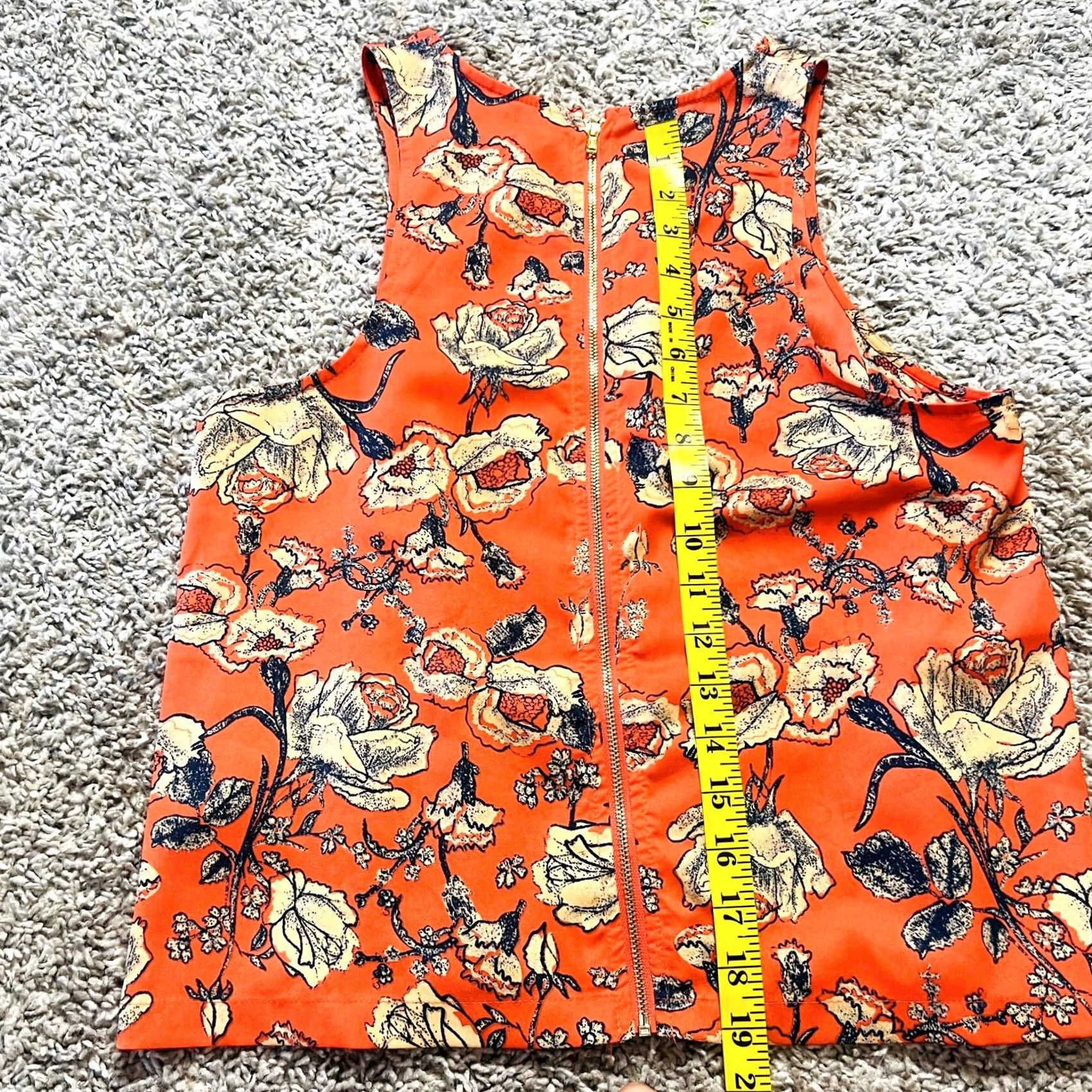 Pinko VINTAGE Mini Pink Floral Print Sleeveless Round Neck Blouse Boho Casual Orange Women's M Size M / US 6-8 / IT 42-44 - 3 Thumbnail