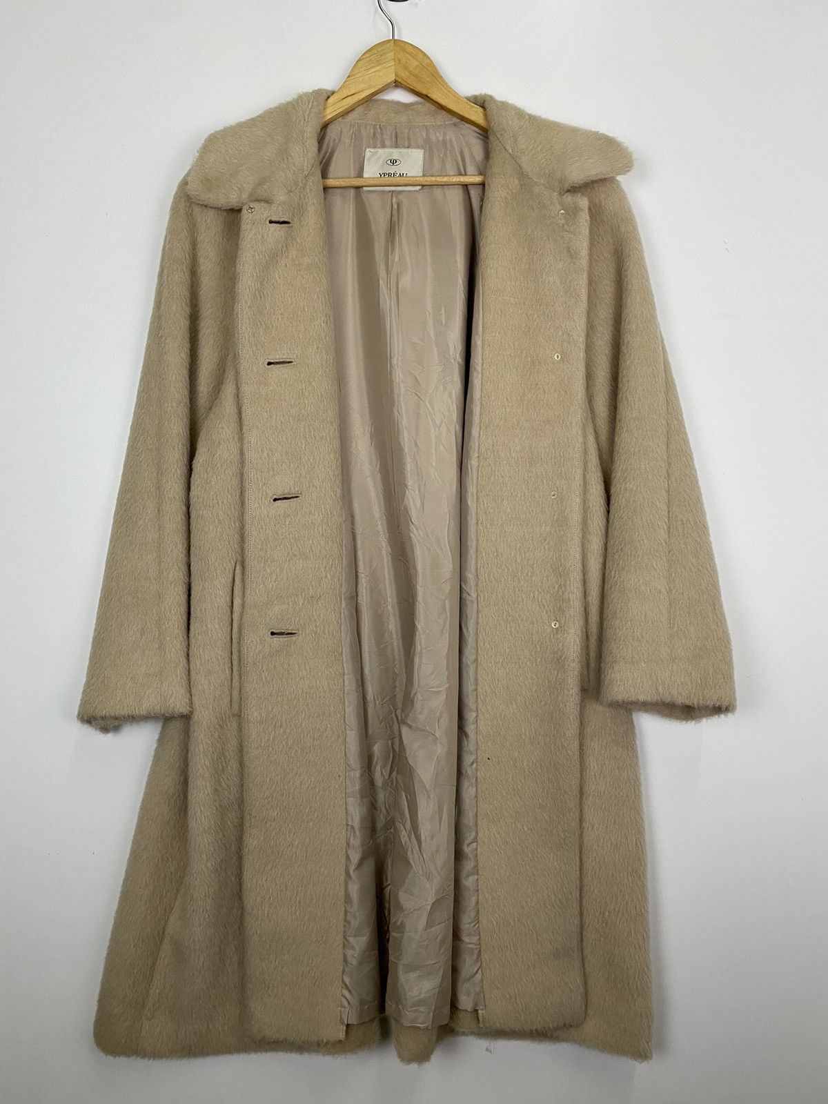 image of Archival Clothing Vintage Mink Fur Ypreau Jacket in Cream, Men's (Size Large)