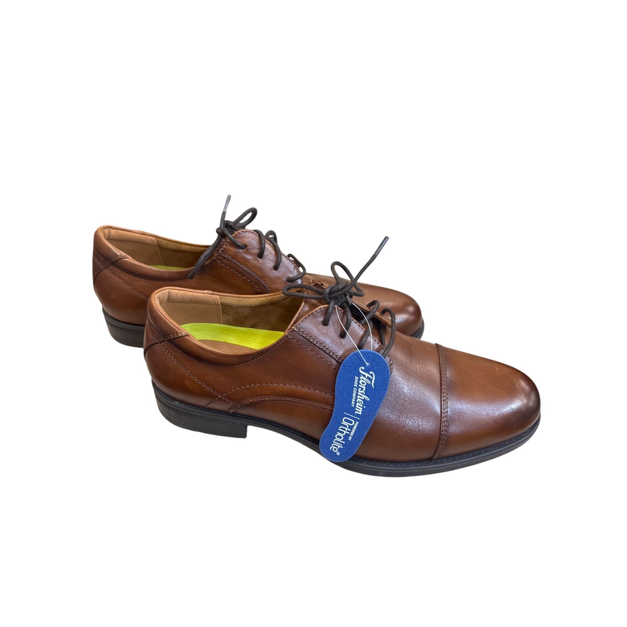 Florsheim Florsheim Mens Brown Leather Oxford Dress Shoes Size 10.5D S Size US 10.5 / EU 43-44 - 4 Thumbnail