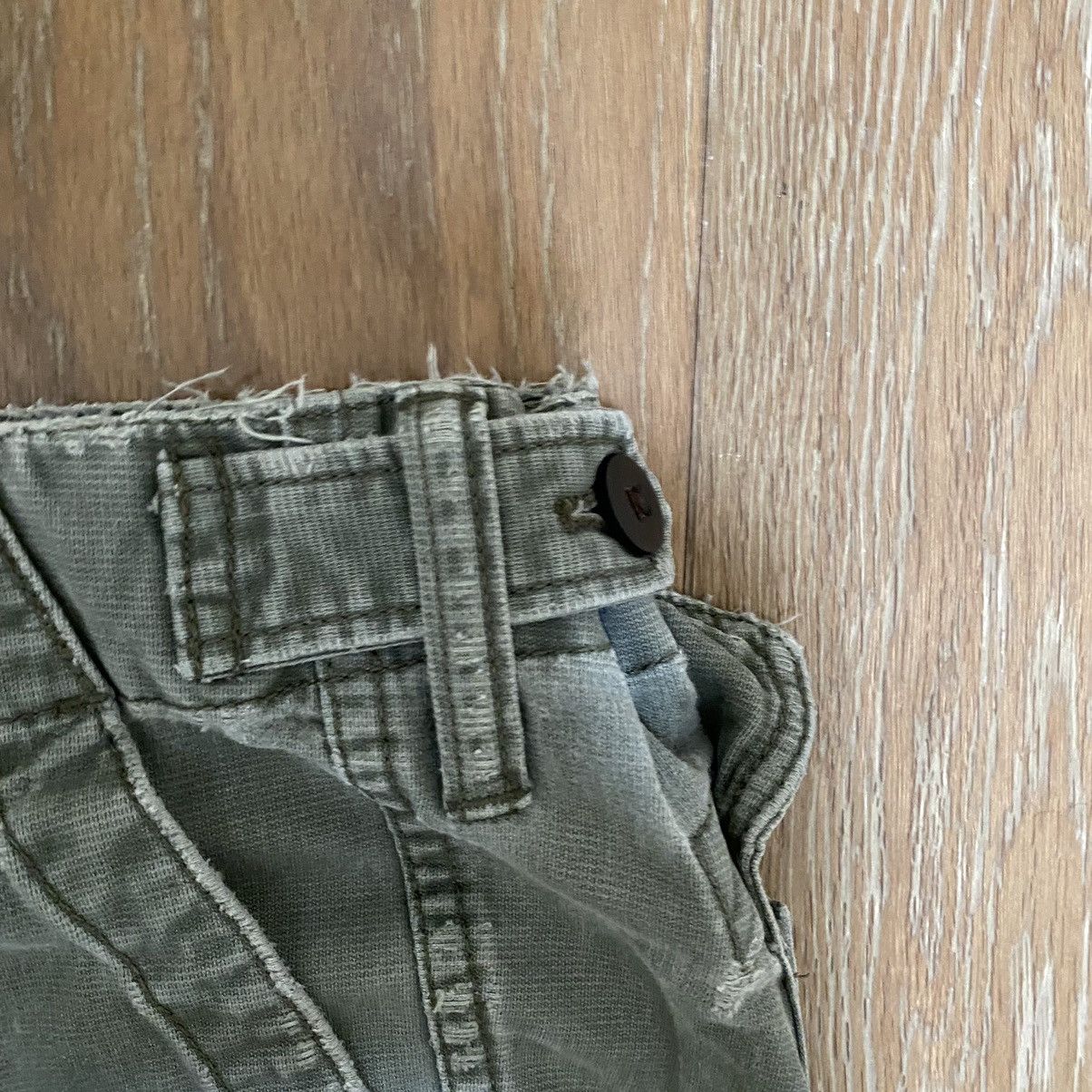 Vintage Vintage khaki distressed dark green / olive cargo pants Size US 32 / EU 48 - 5 Thumbnail