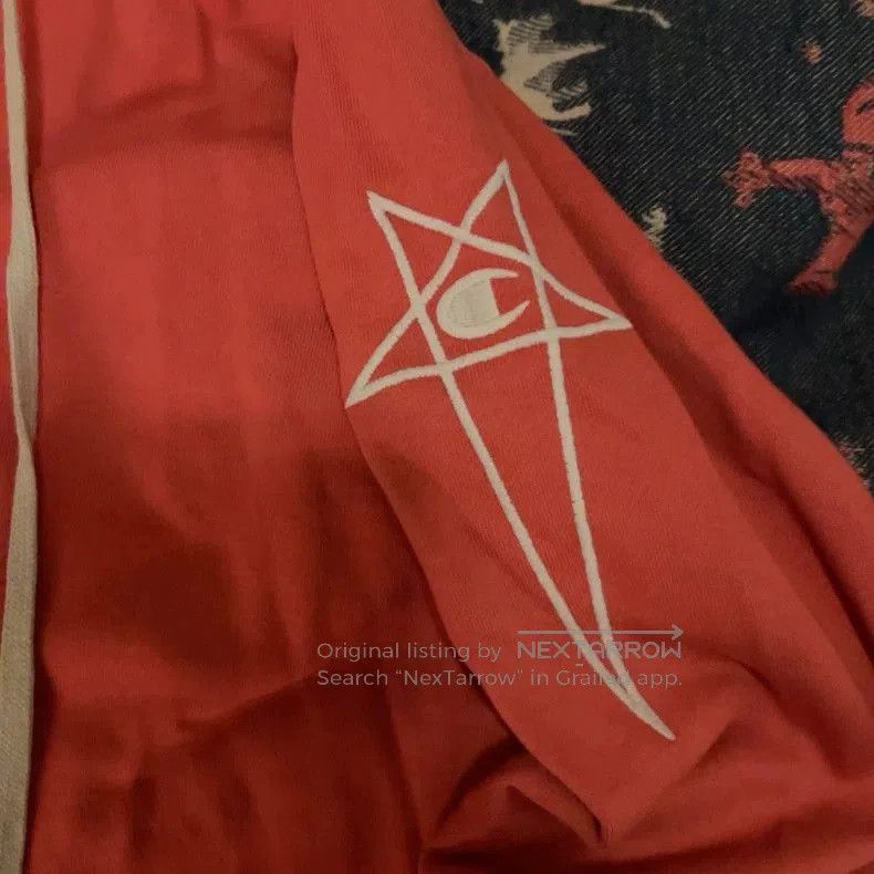 Rick Owens Rick Owens Champion Hoodie in Red Color. Size US S / EU 44-46 / 1 - 3 Thumbnail