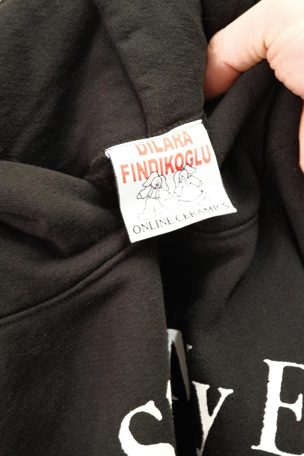 Dilara Findikoglu Online Ceramics / Dilara Findikoglu Black Hoodie Size S Size ONE SIZE - 3 Thumbnail