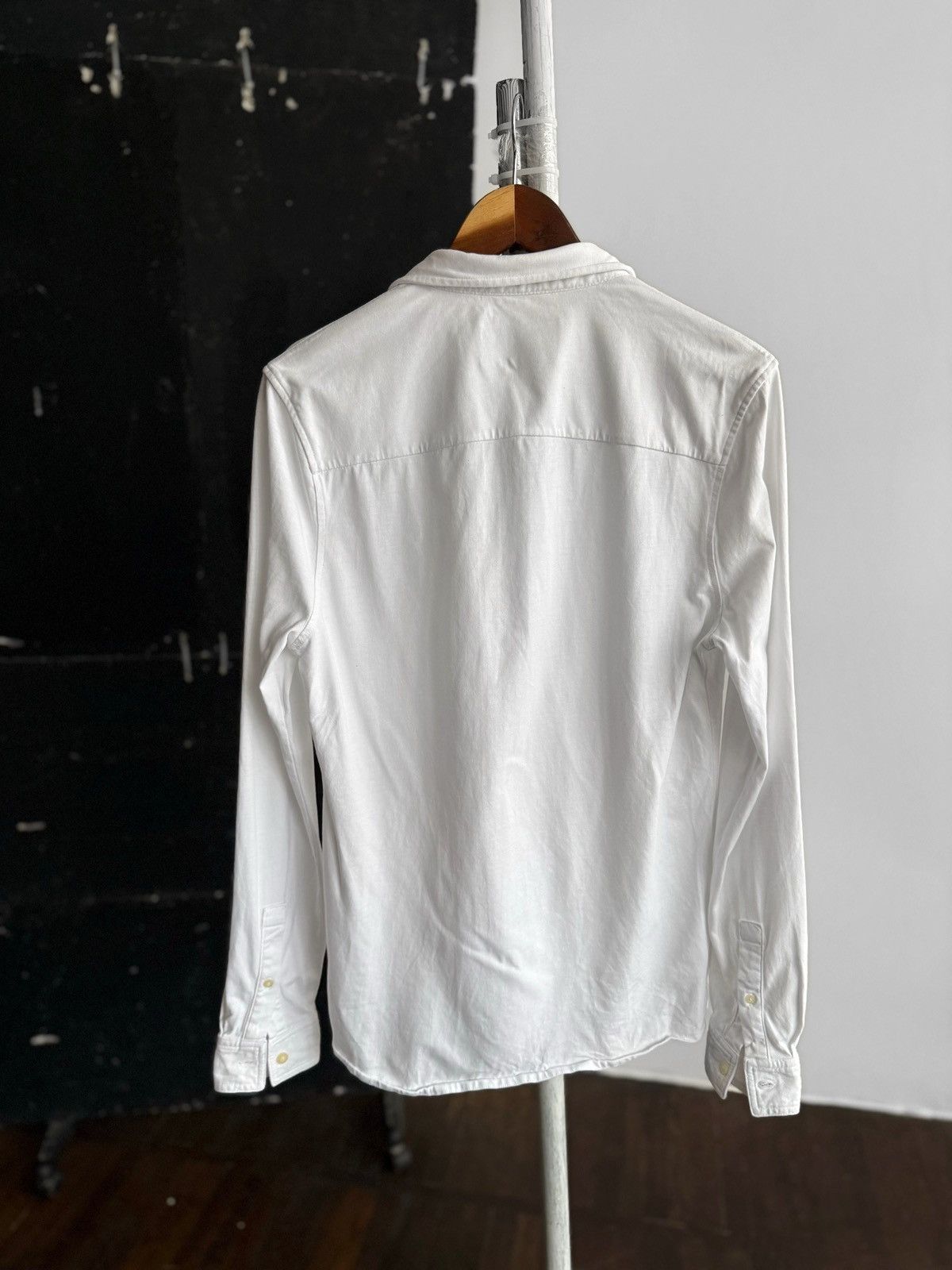 Lyle & Scott Lyle&Scott Mens White Oxford LS Eagle Logo Button Shirt Size US M / EU 48-50 / 2 - 2 Thumbnail