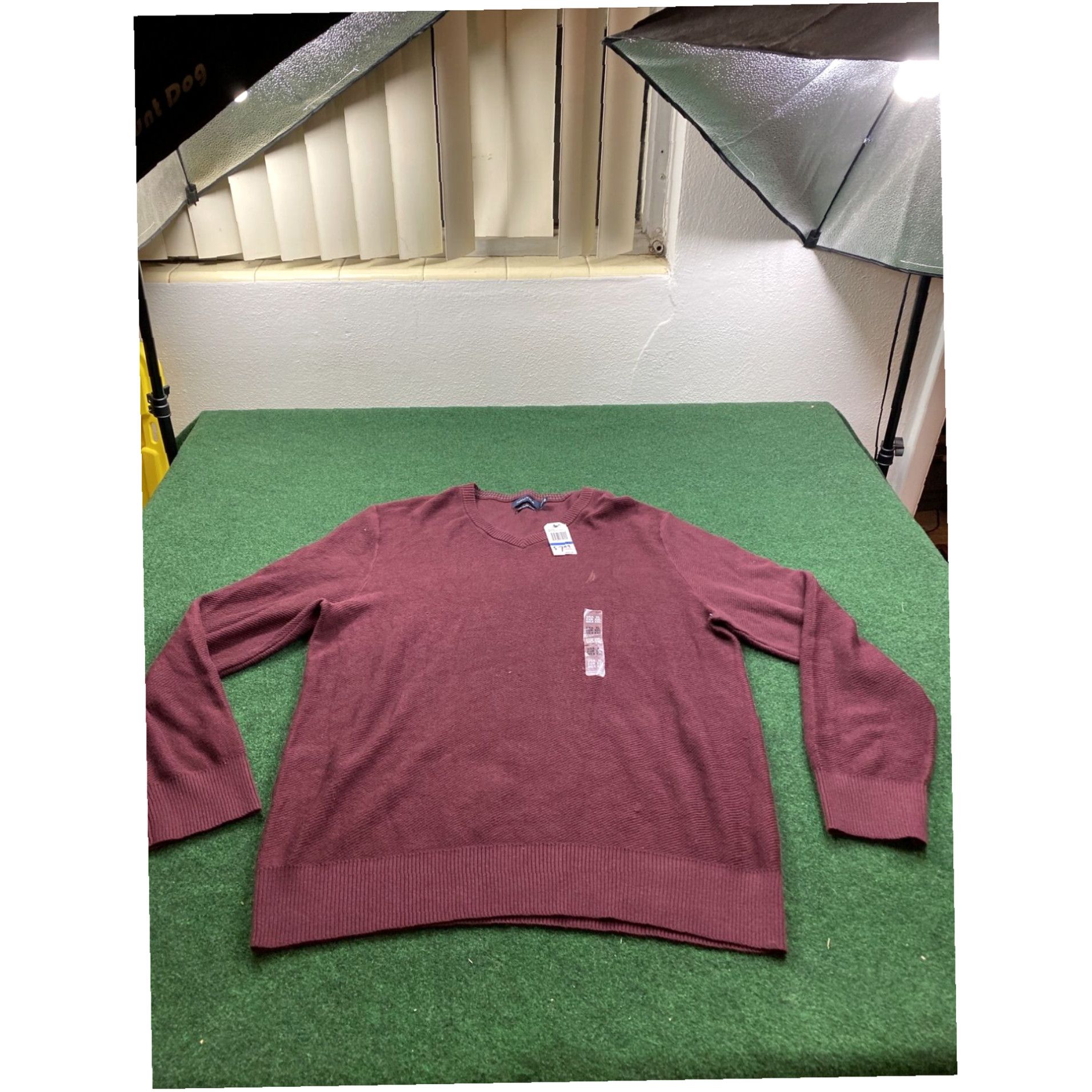 Nautica NAUTICA MENS PIMA COTTON BLEND V-NECK SWEATER XL Maroon NEW WITH TAGS RETAIL $69 Size US XL / EU 56 / 4 - 1 Thumbnail